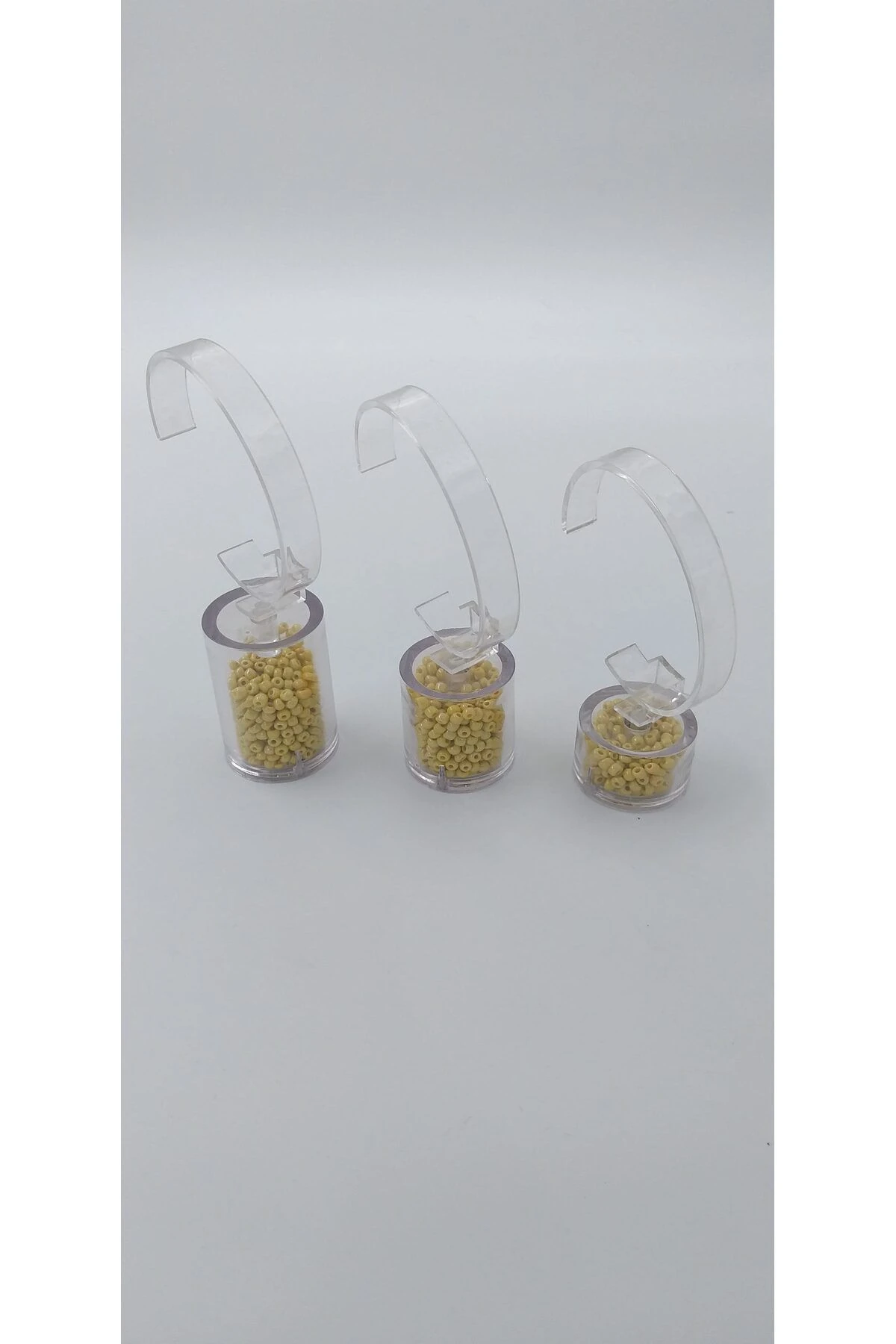 Saat Standı 3'lü Set Sarı Boncuklu