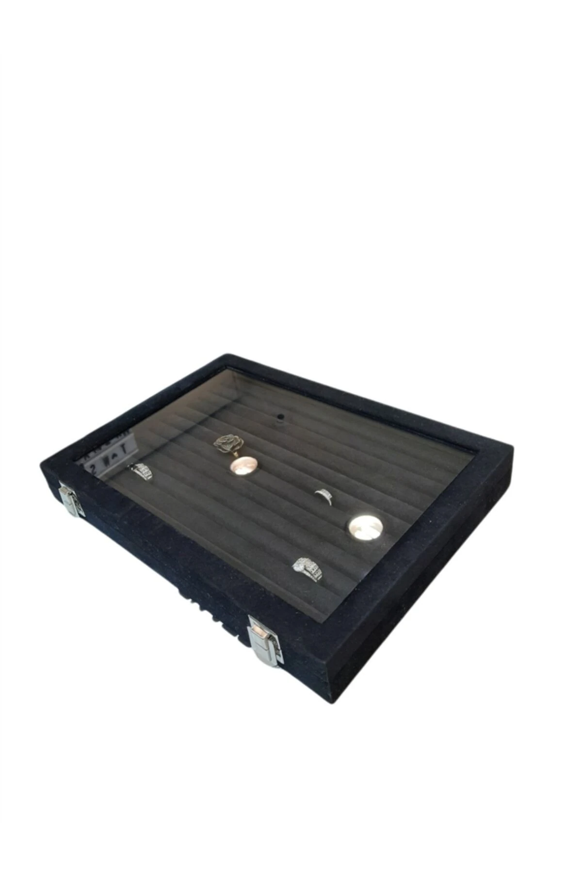 Yüzük Kutusu Sosis Model Alcantara Siyah