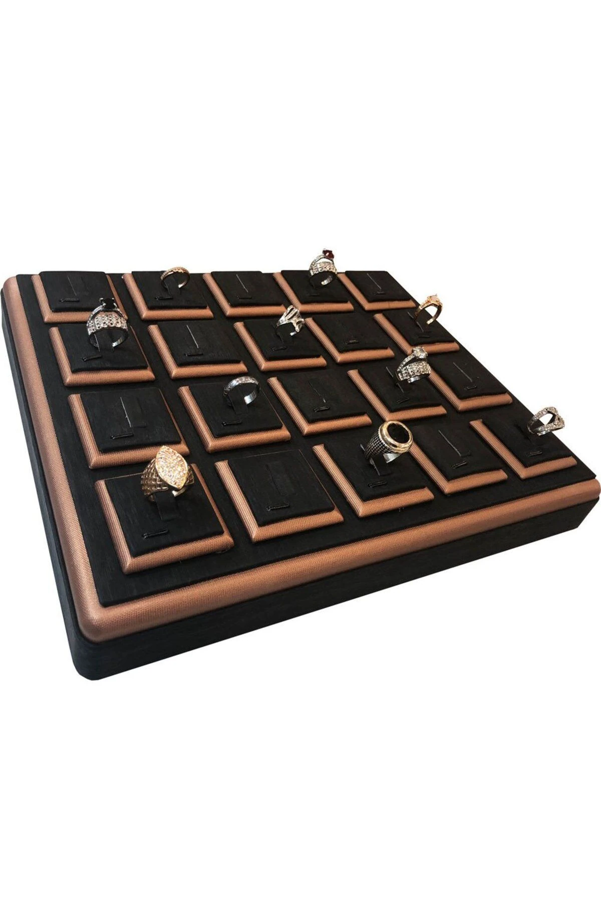 Yüzük Tablası 20'Li Spesiyal Tırnaklı Model Siyah