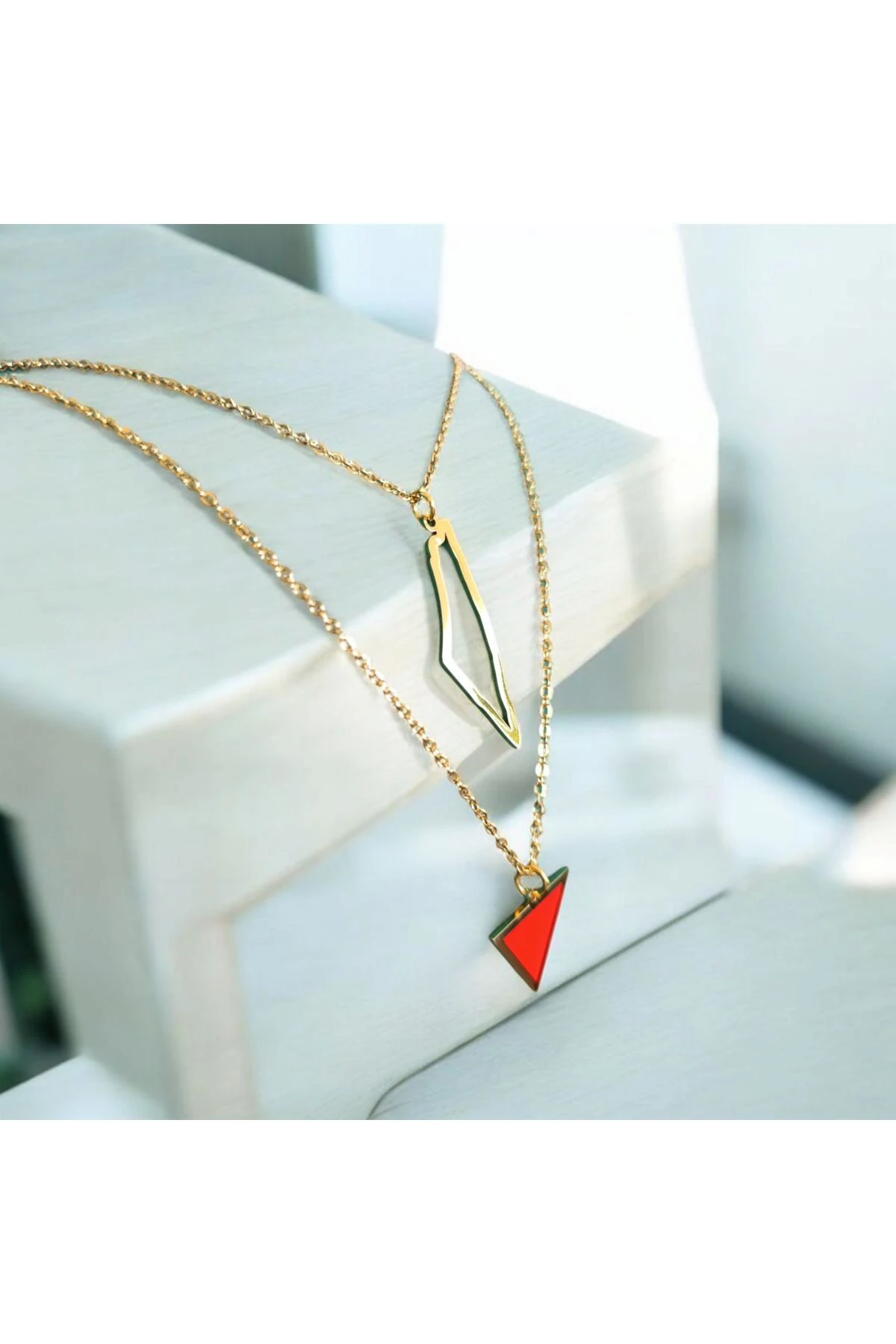 Filistin Haritalı Mescid-i Aksa Temalı Özel Tasarım Kolye