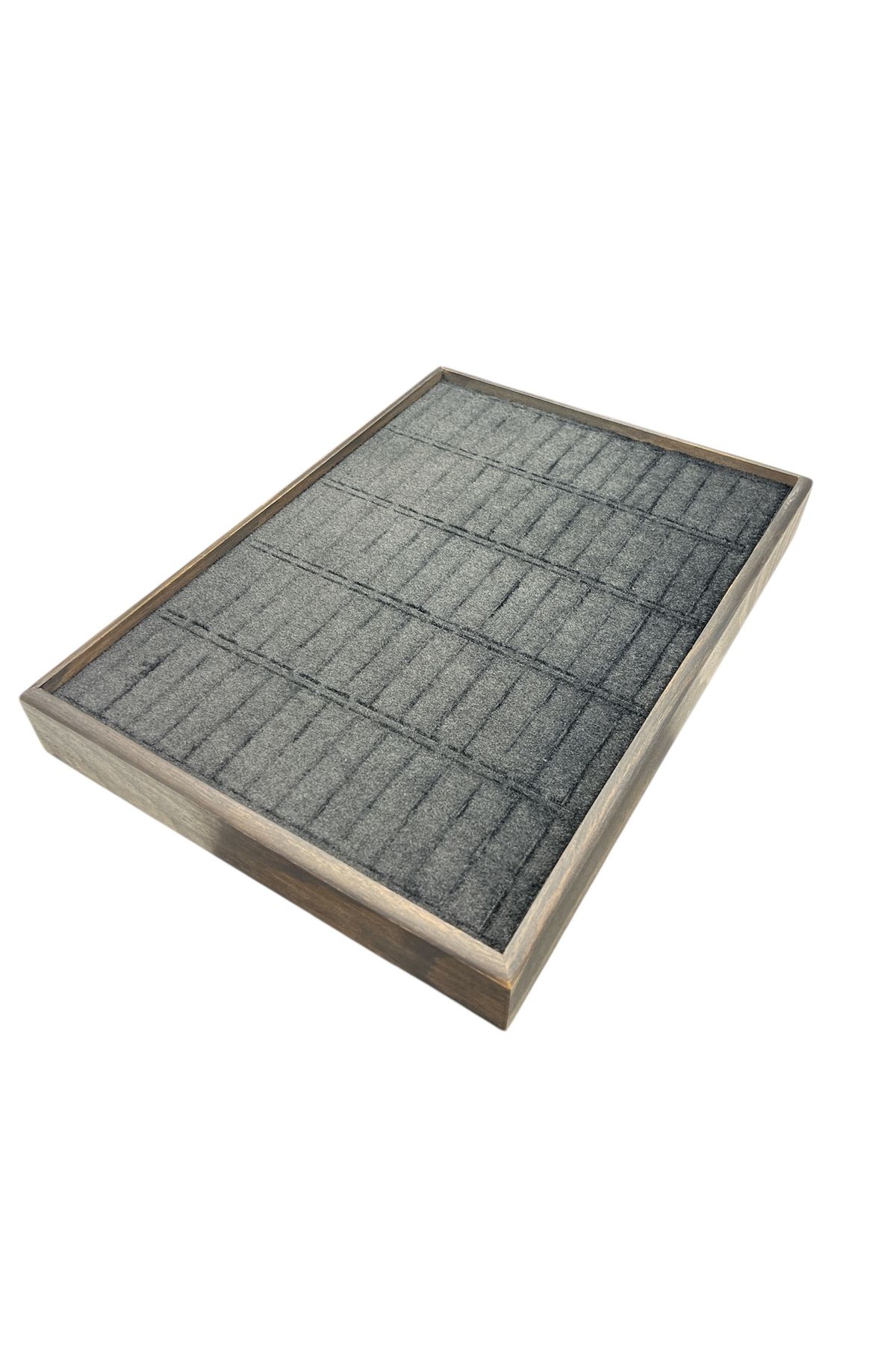 Kelepçe Bilezik Tablasi Ahşap Çerçeveli (34,5x24,5x4,5cm) Yakma Siyah