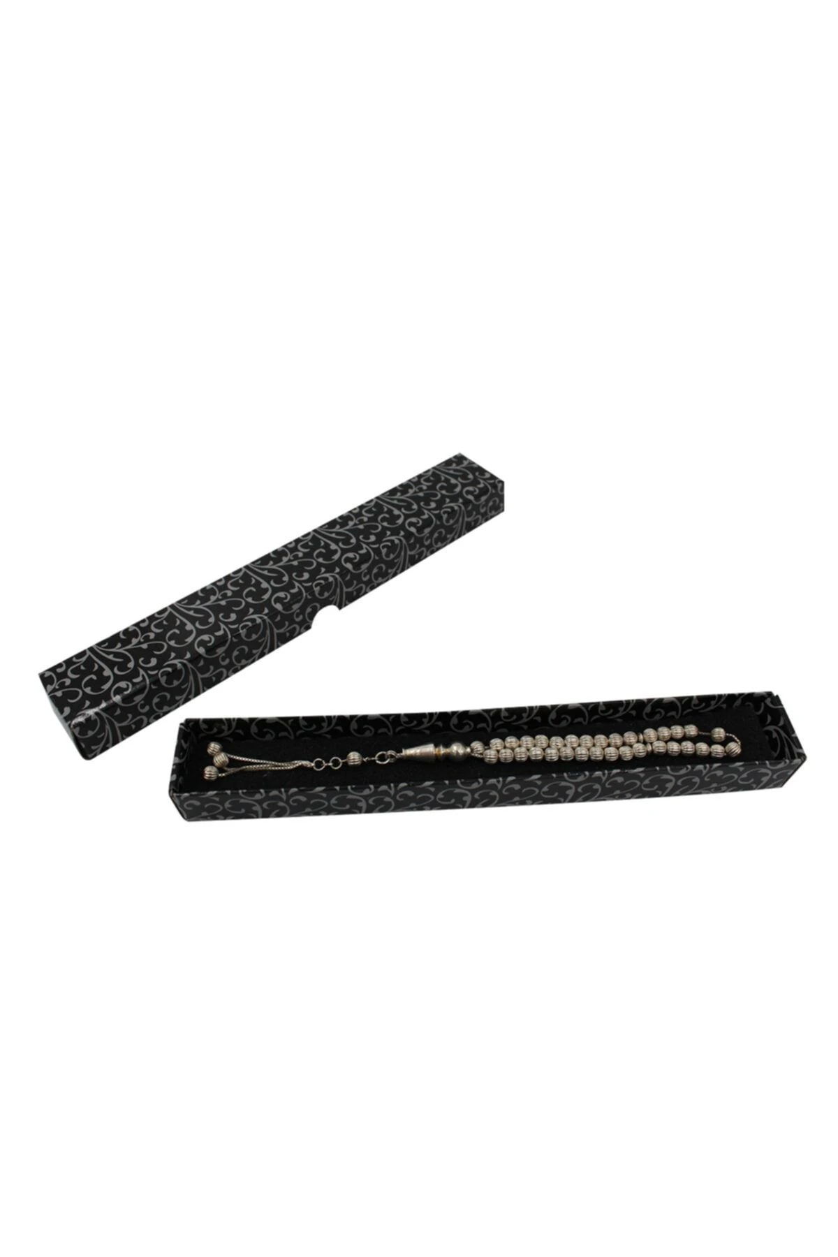 Tesbih Kutusu Tekli Uzun Karton Siyah (30 Adet)