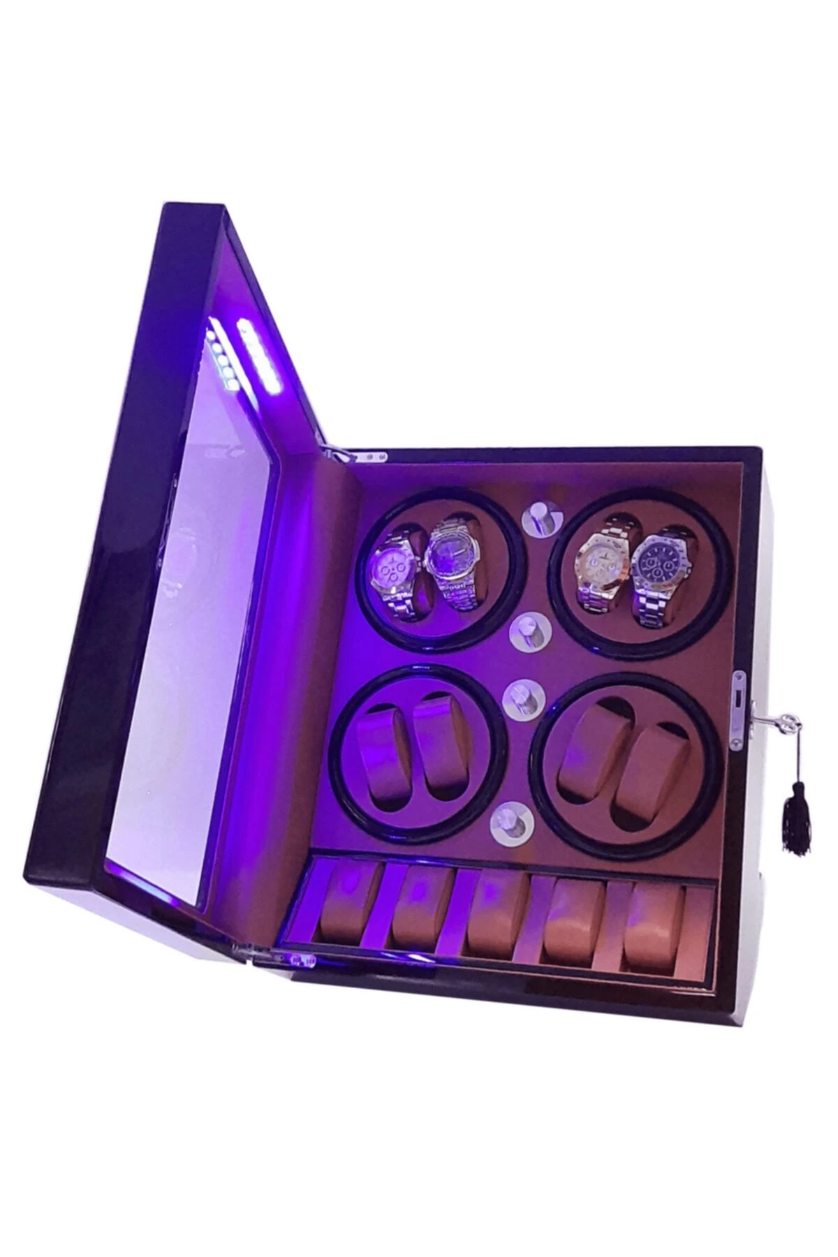 Otomatik Saat Kurma Kutusu, piano brown