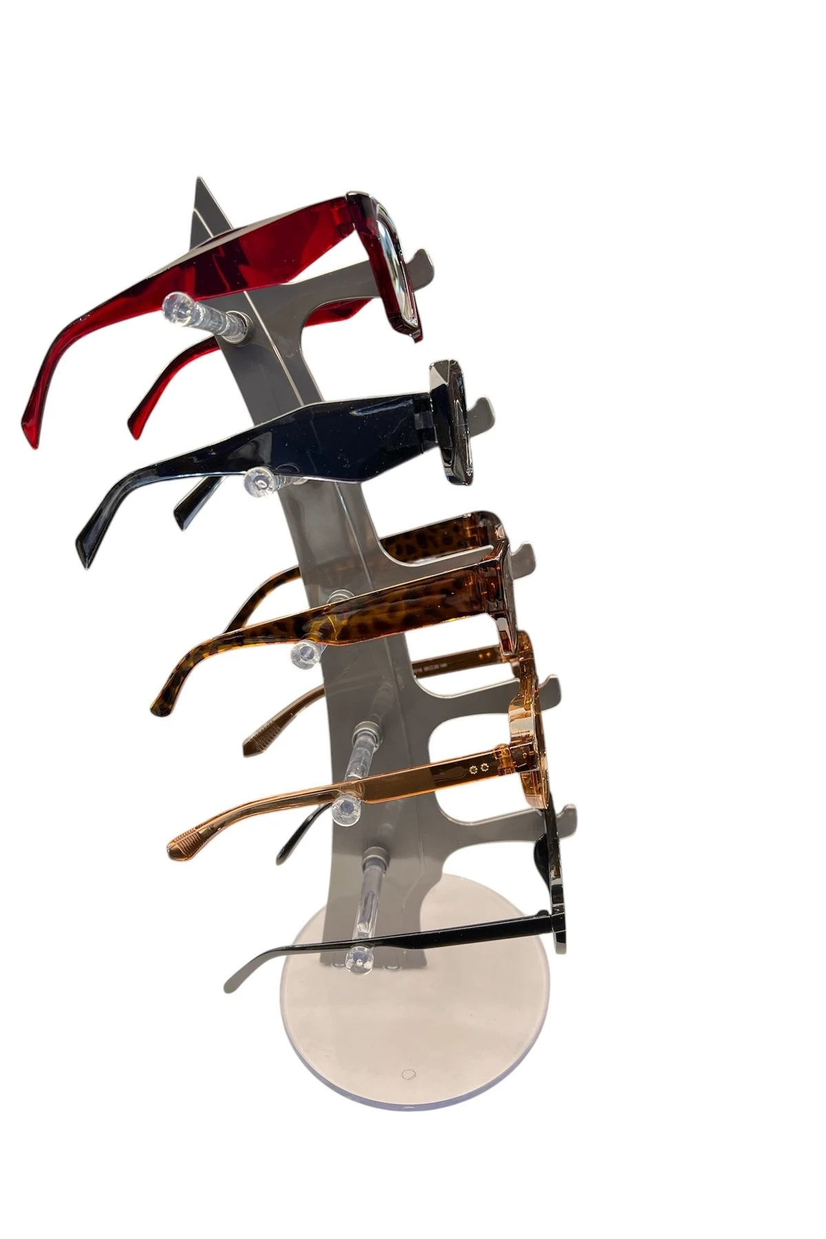 Gözlük Standı Yelken Model, 5 Gözlük Kapasiteli Standı Sedefli Silver