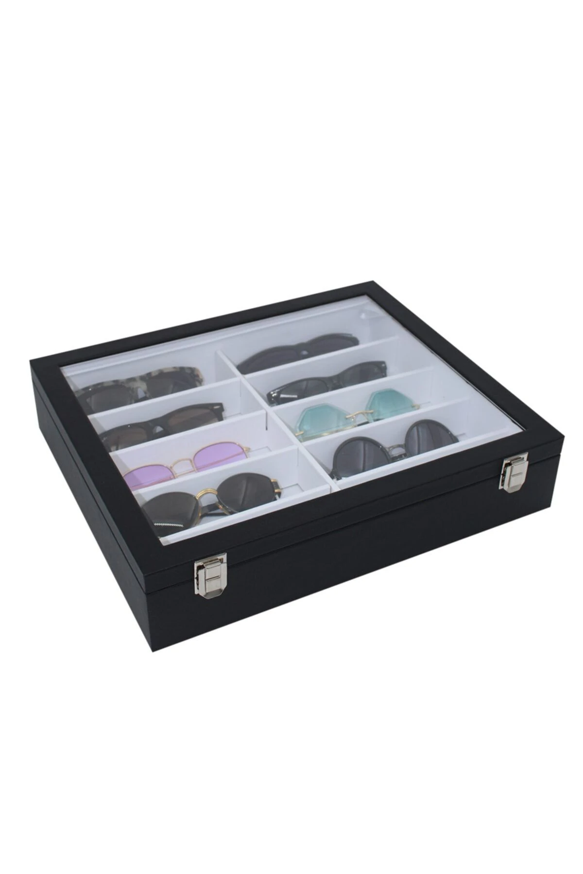 Gözlük Kutusu 10'lu Siyah Içi Beyaz