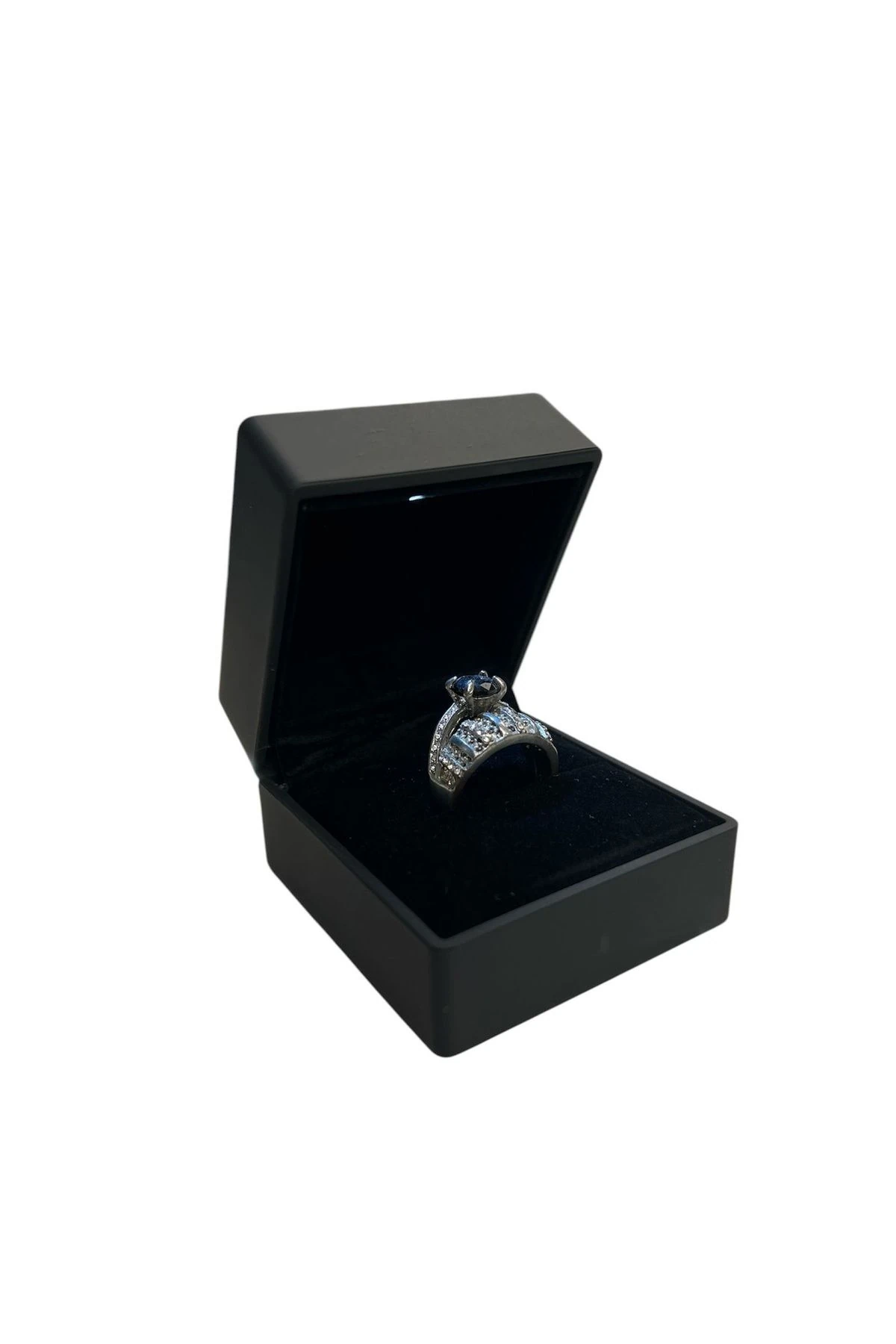 Işıklı Yüzük & Alyans Kutusu SİYAH