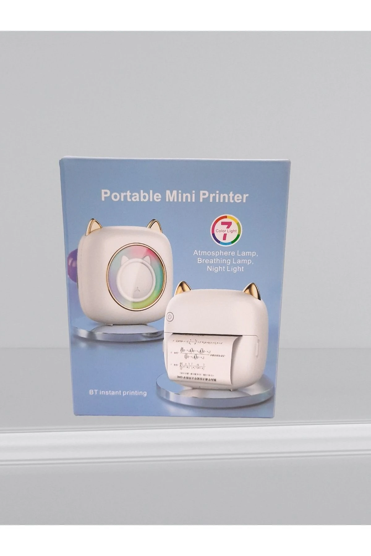 Mini Bluetooth Yazıcı,mini Yazıcı, Funprint 1 Adet Beyaz Rulo Kağıt, 3 Adet Renkli Kağıt Hediye.