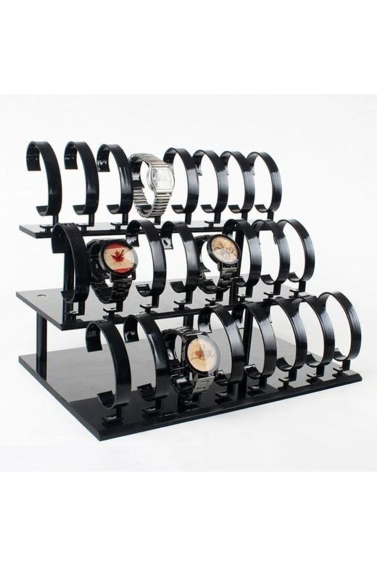 Saat Standı 24'lü Kademeli Blok Set Siyah