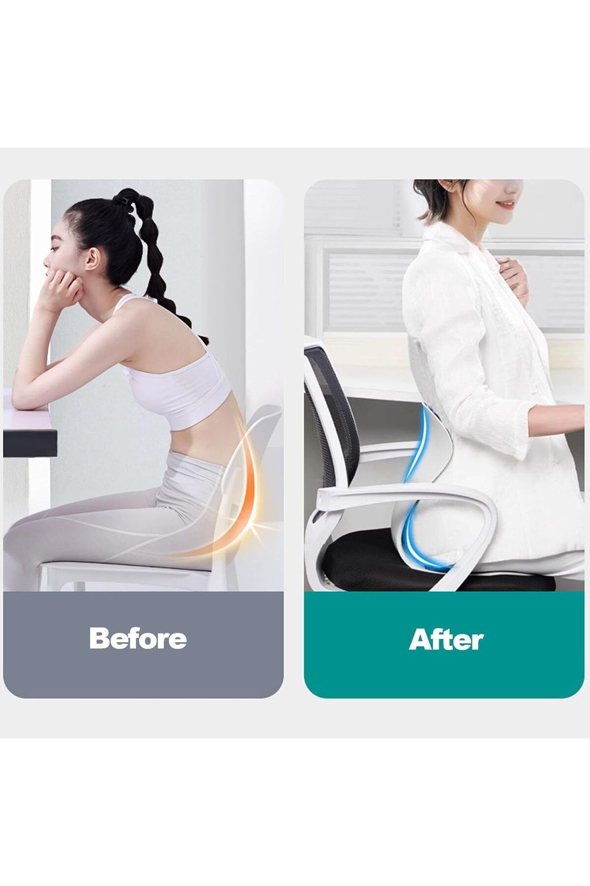 Ergonomik Bel Desteği - Ev ve Ofis Dinlenme, Duruş Düzeltme Bel Desteği