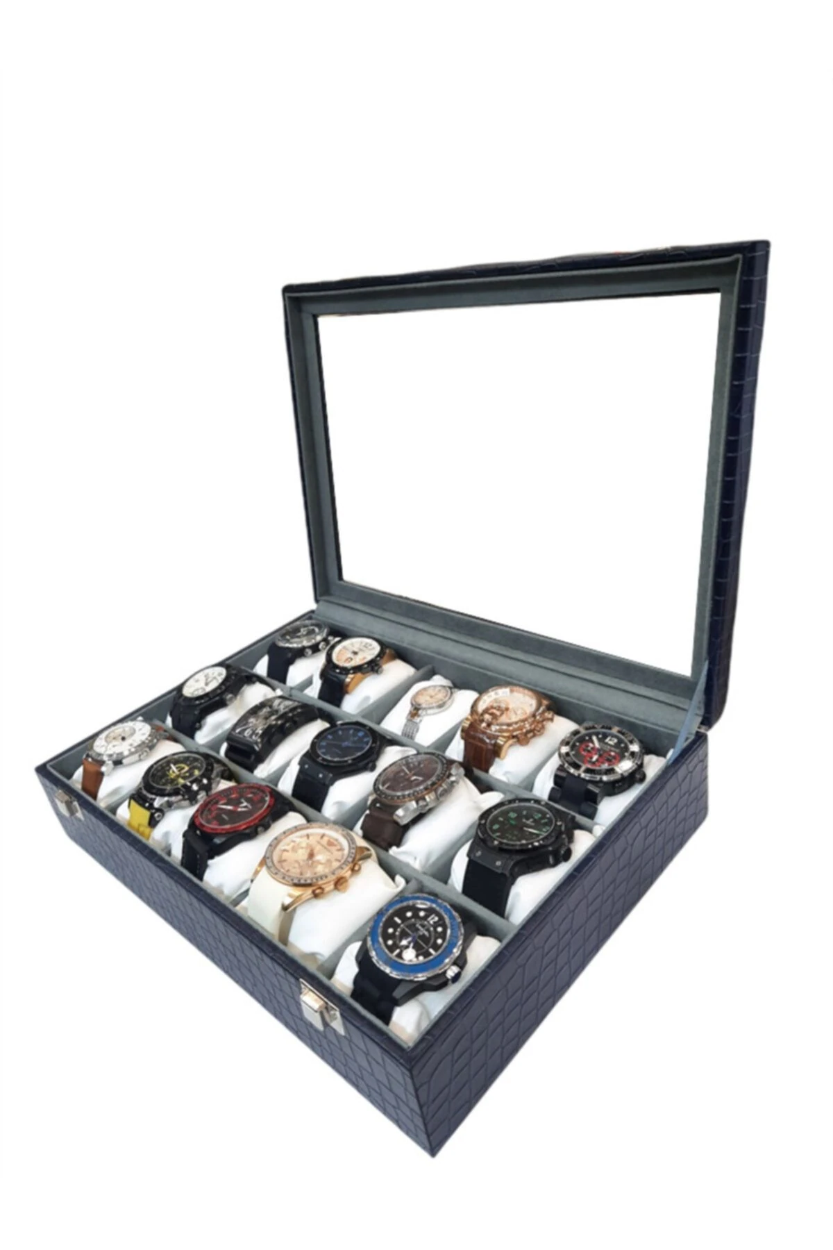 Saat Kutusu 15'li Lacivert Kroko