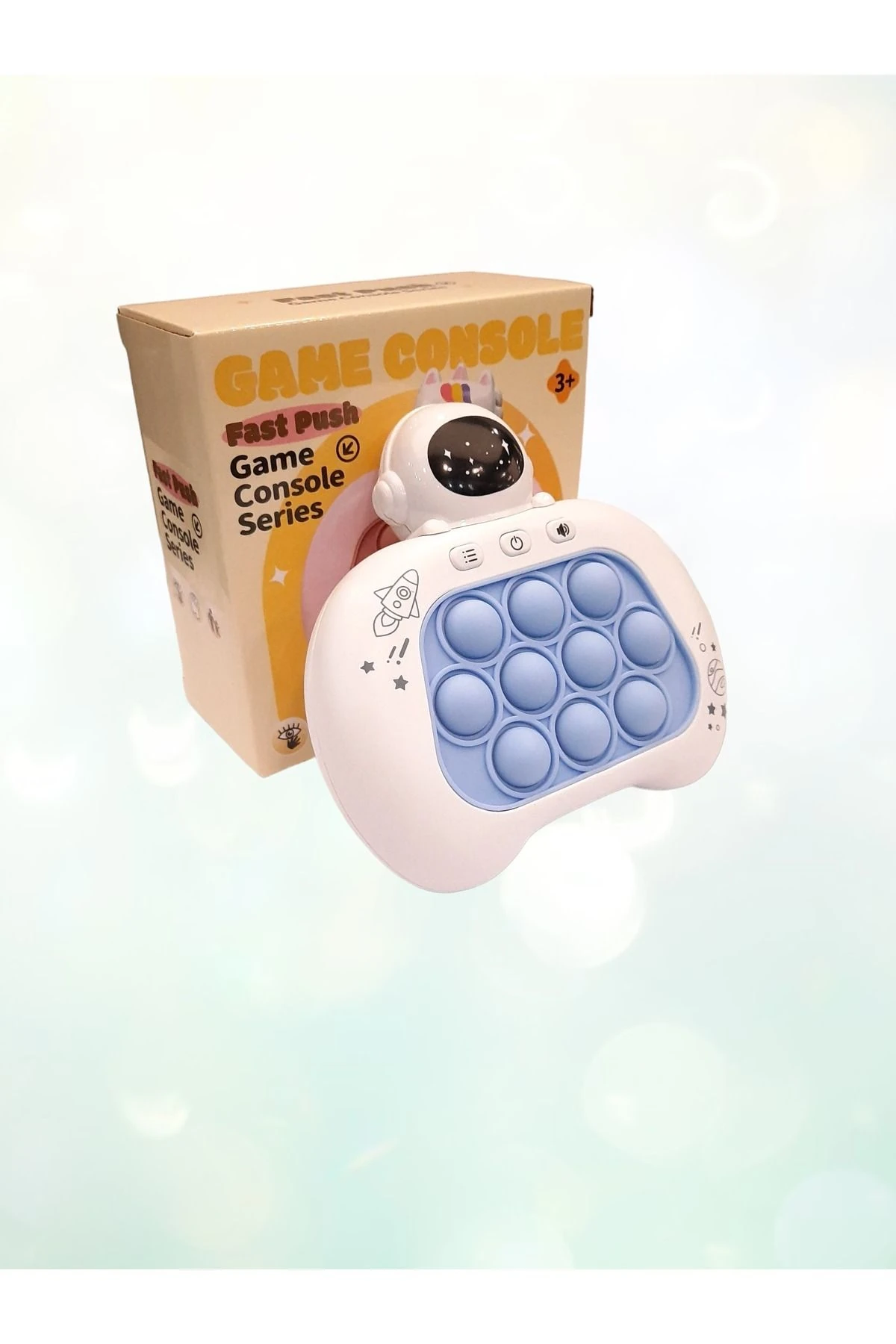 Elektronik Popit, Quick Push Konsol Uçan Astronot Model Mavi