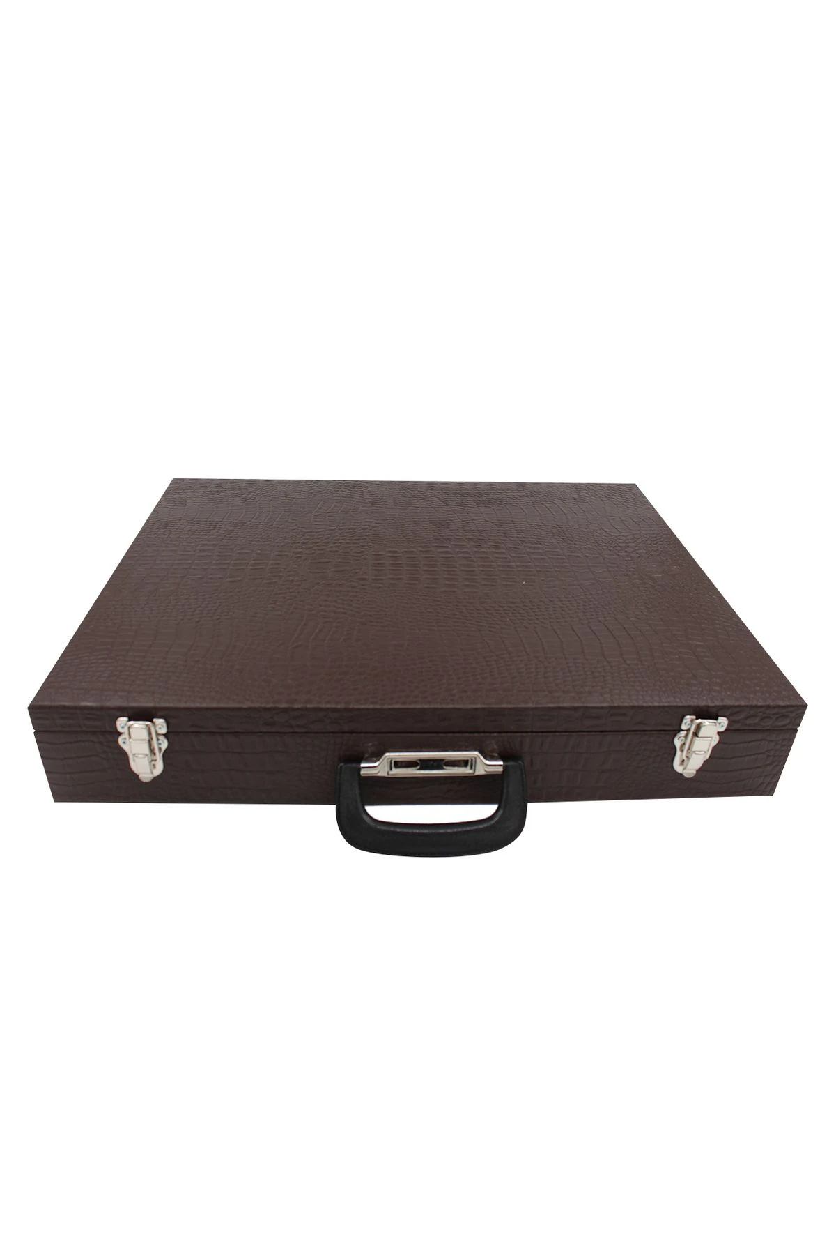 Saat Çantası 30'lu Camsız Kahve Kroko