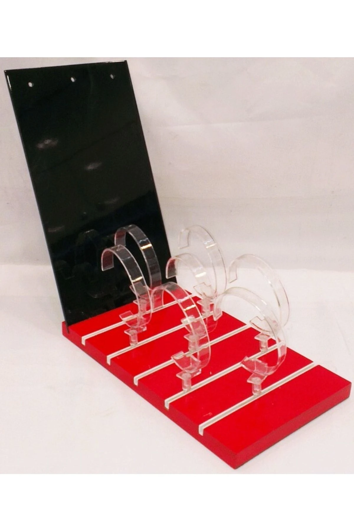 Ahşap Saat Display Küçük Boy Kırmızı