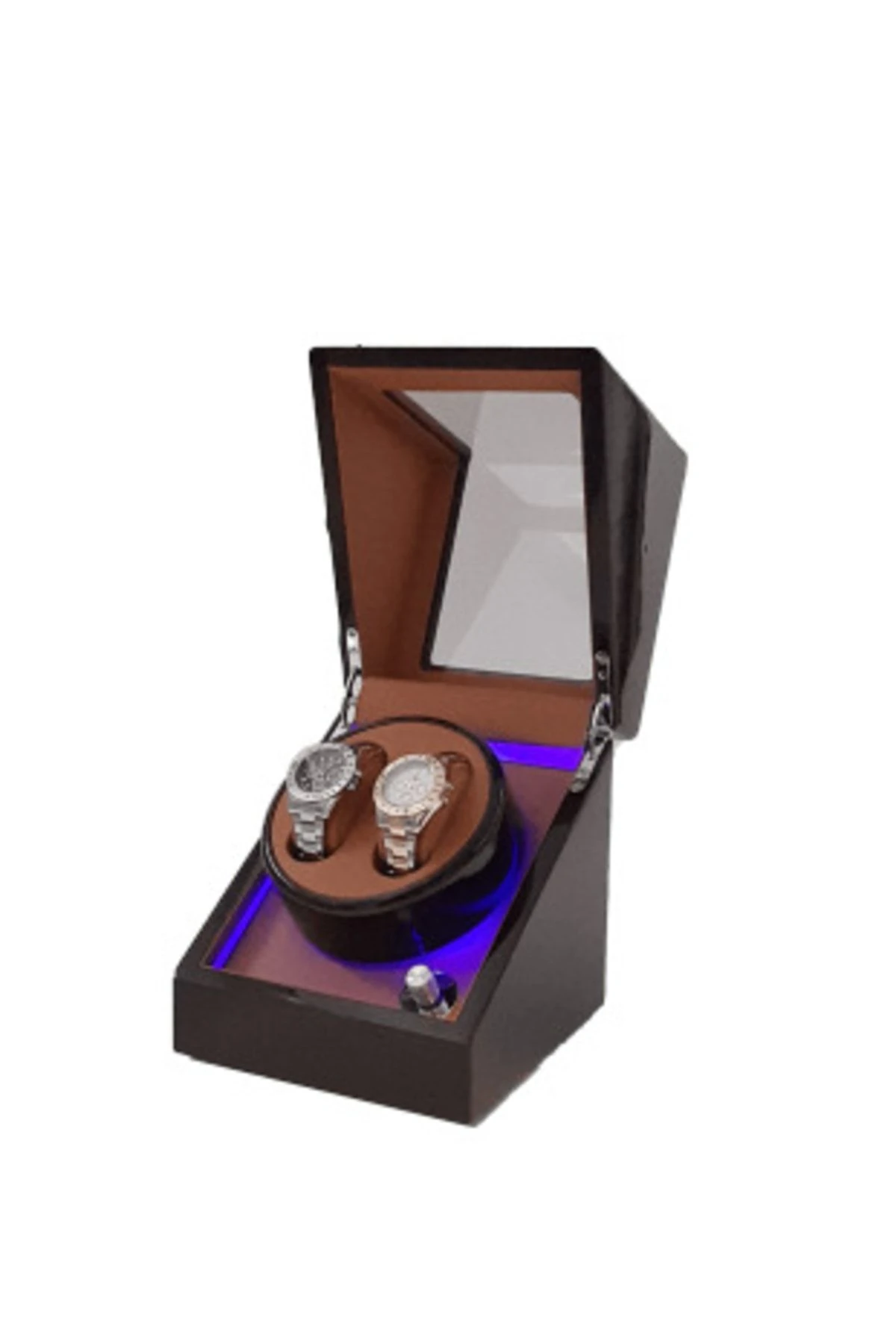 Otomatik Saat Kurma Kutusu, 2+0, kahve, taba