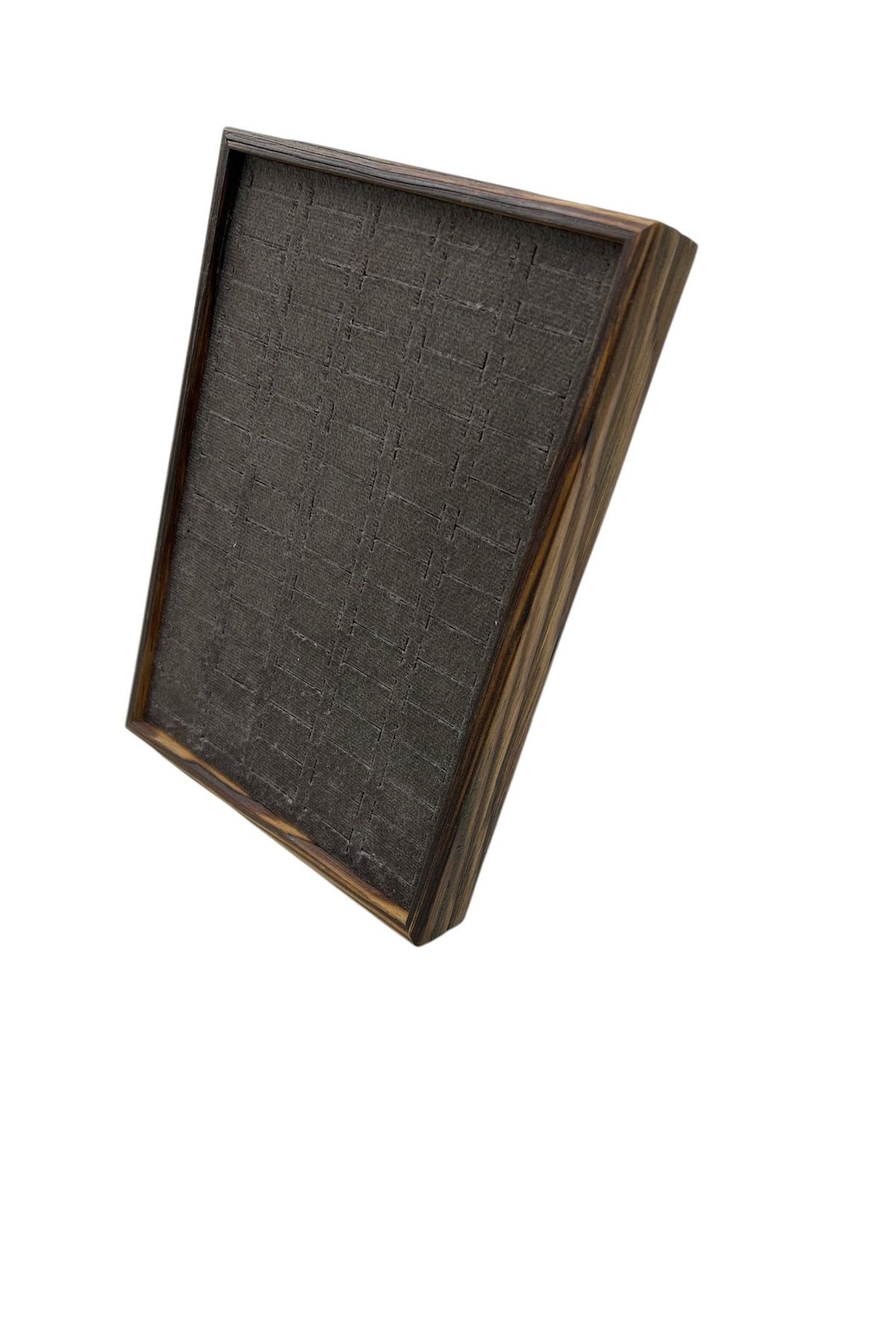 Ahşap Ayakta Durabilen Yüzük, Pirsing ve Küpe Standı - 24x17 cm (70 Adet Kapasite)