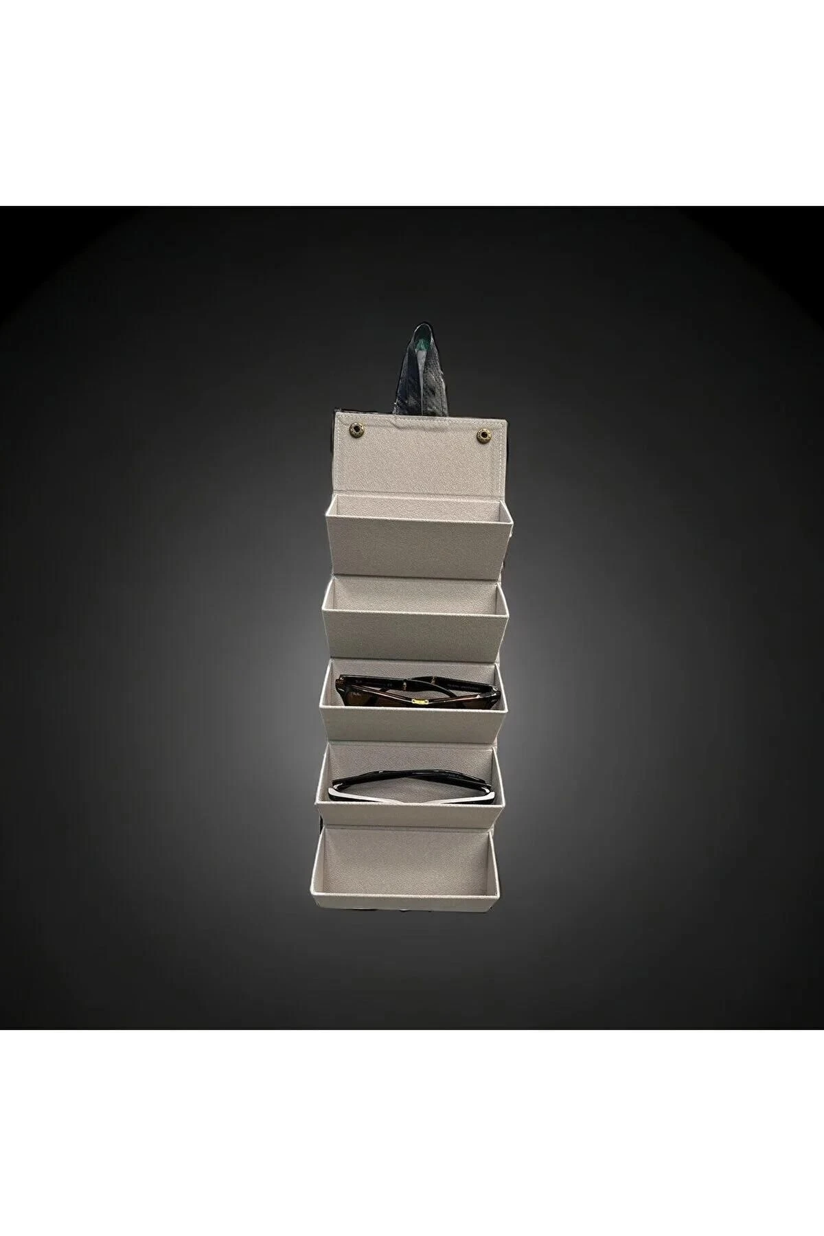 Gözlük Çantası Karbon Kaplama 5'li Kahve