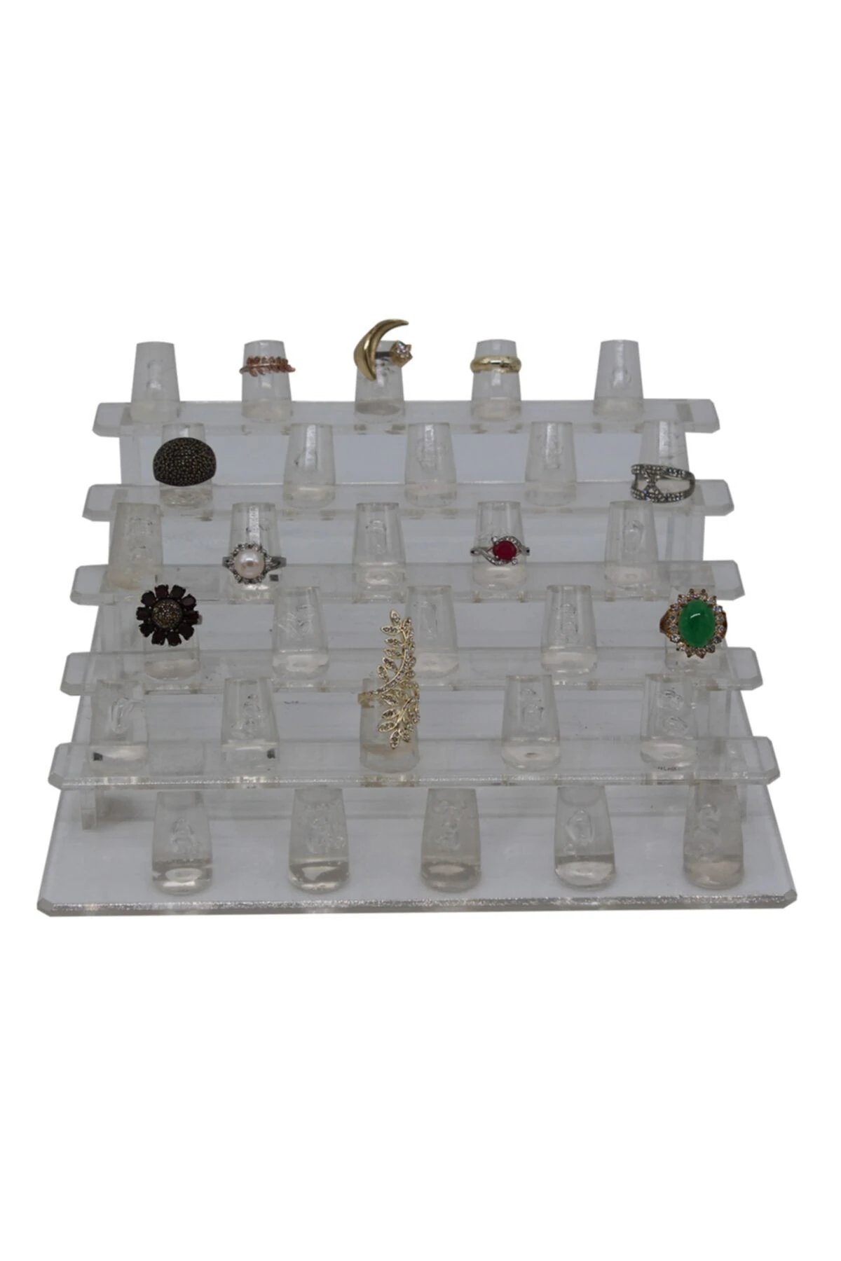 Yüzük Standı Pleksi Kademeli 30'lu