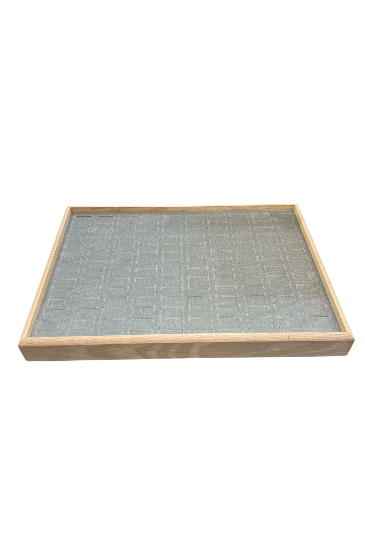 Ahşap Yüzük Takı Piercing Tablasi (34,5x24,5x2,5cm) Ahşap Gri