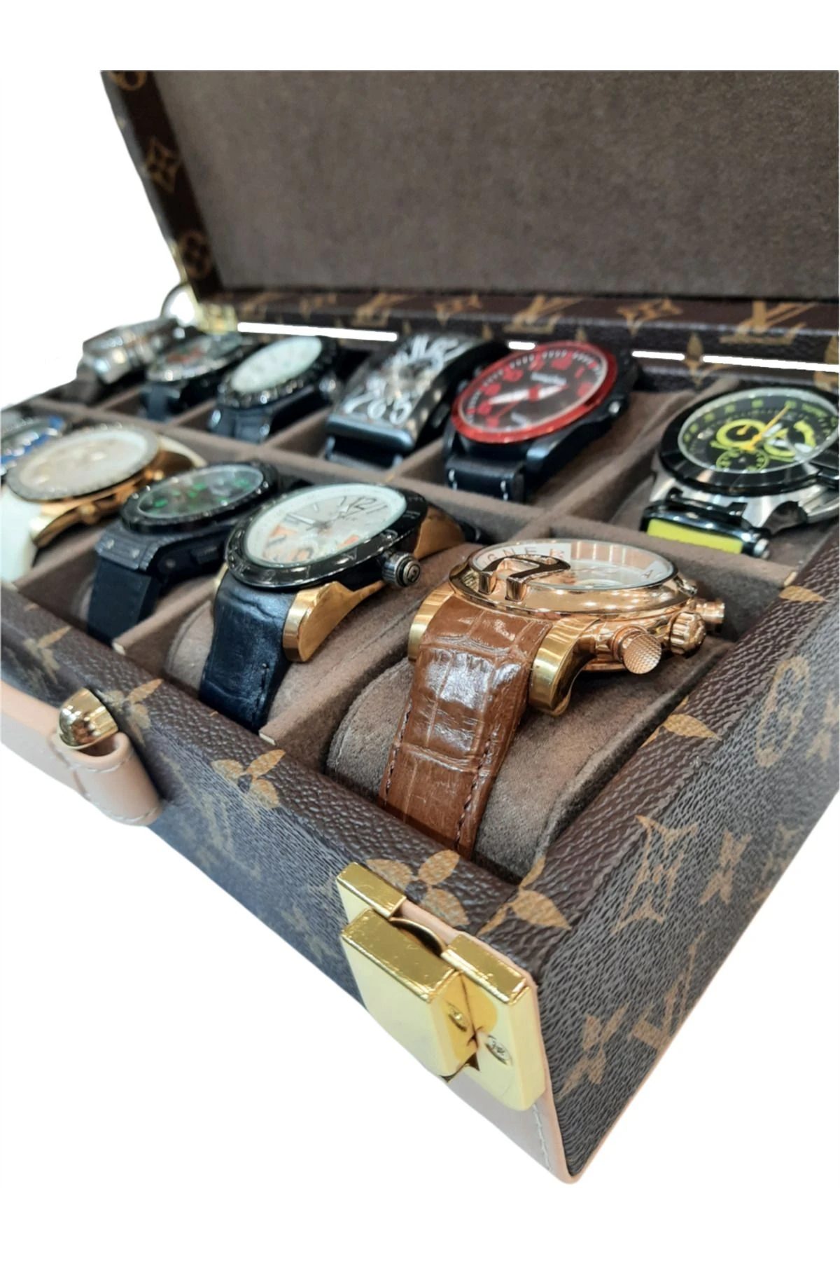 Saat Çantası Ithal 12'li Spesiyal Model Özel Tasarım Pudra Kuşaklı