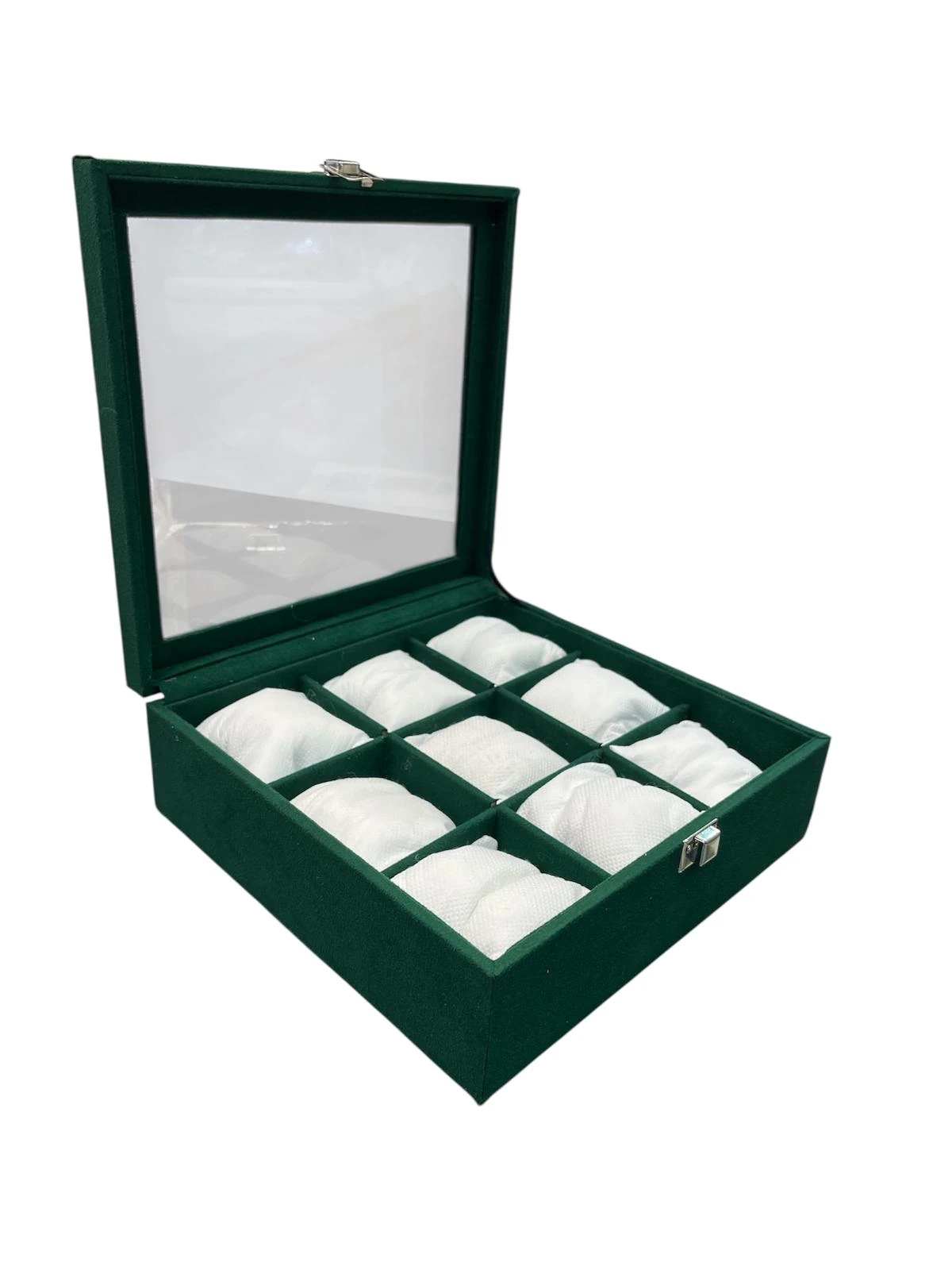 Saat Kutusu 12'li Yeşil Suni Deri