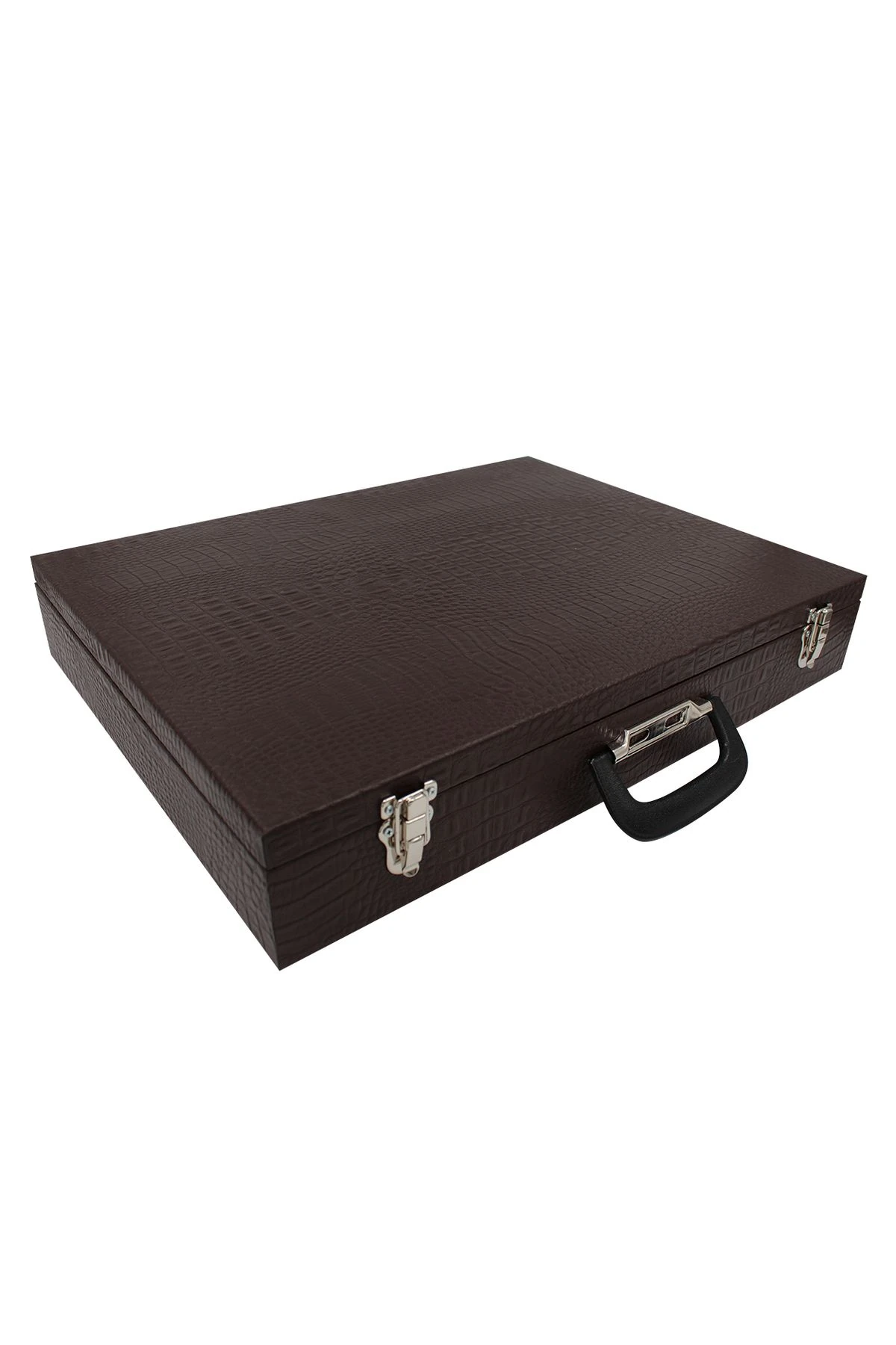 Saat Çantası 30'lu Camsız Kahve Kroko