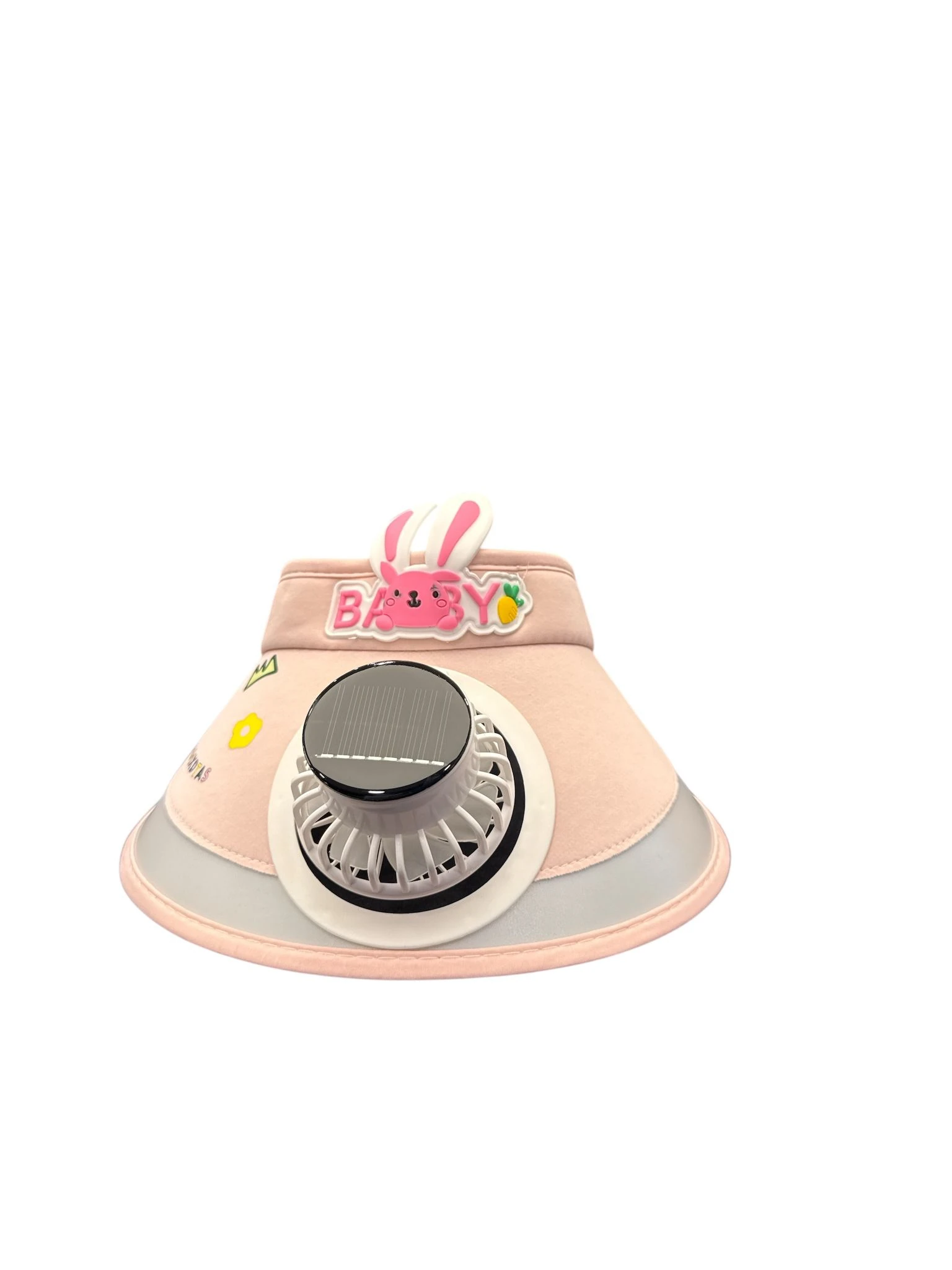 Güneş Enerjili Fanlı Çocuk Şapkası – Yazlık Serinletici ve Koruyucu Şapka Pembe