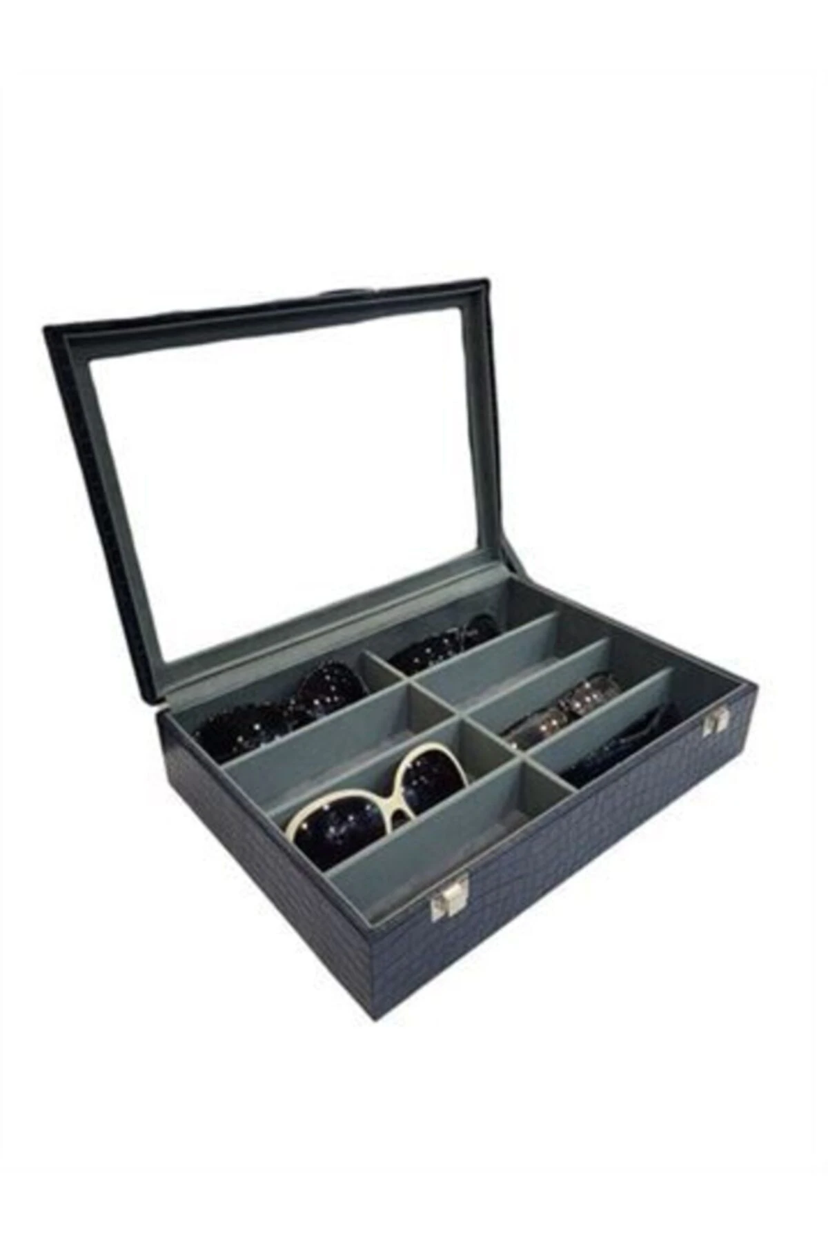 Gözlük Kutusu 8'li Lacivert Kroko