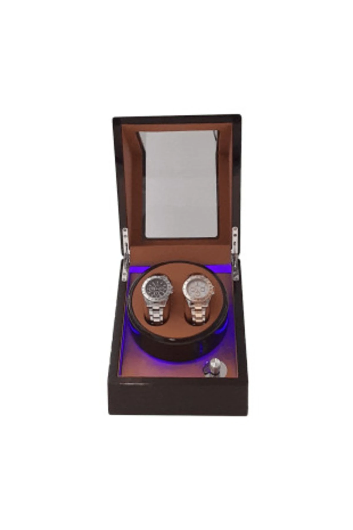 Otomatik Saat Kurma Kutusu, 2+0, kahve, taba