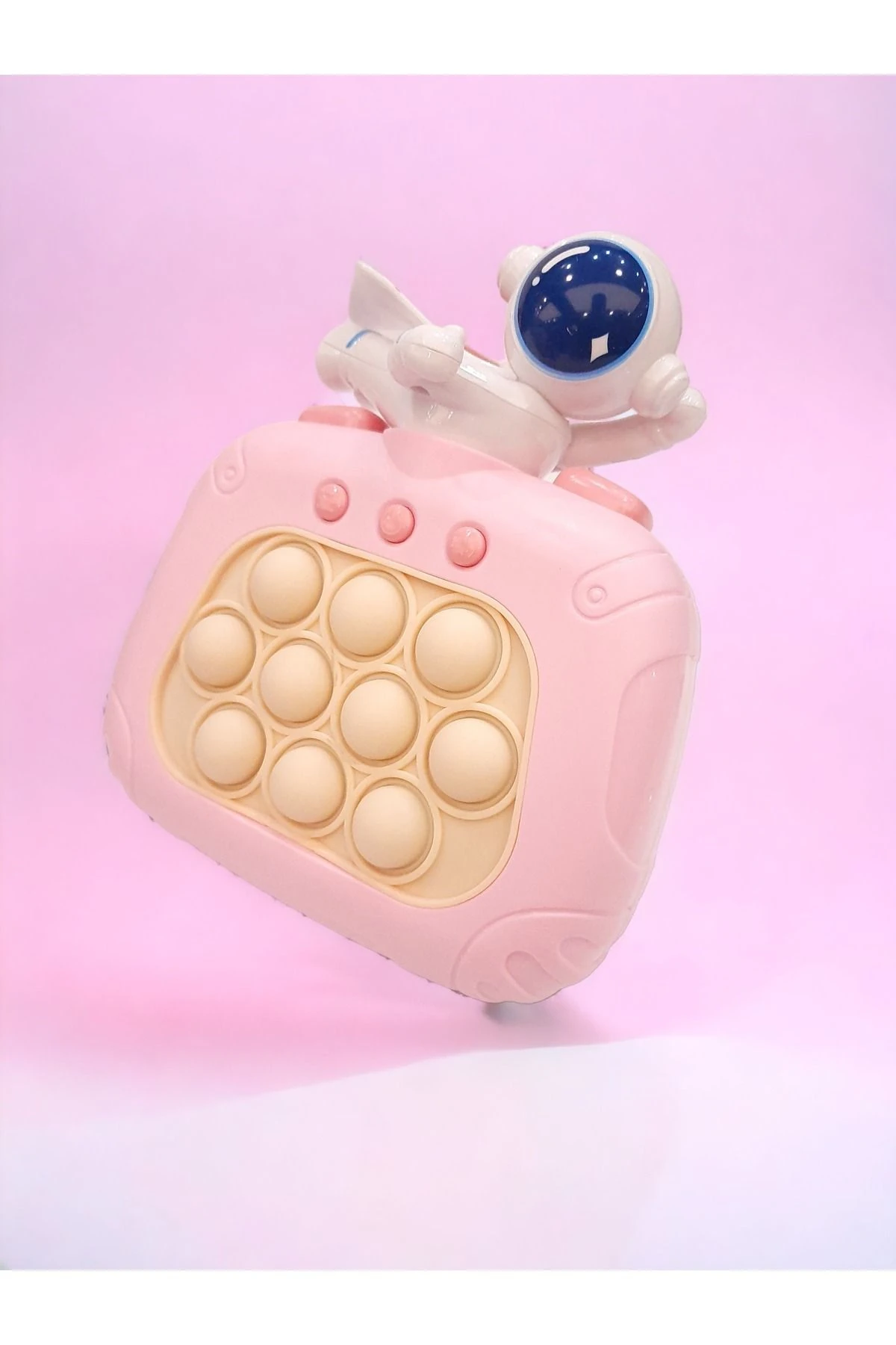 Yılbaşı Hediyesi, Eğitici Oyuncak, Işıklı Oyuncak, Popit Uçan Astronot Pembe