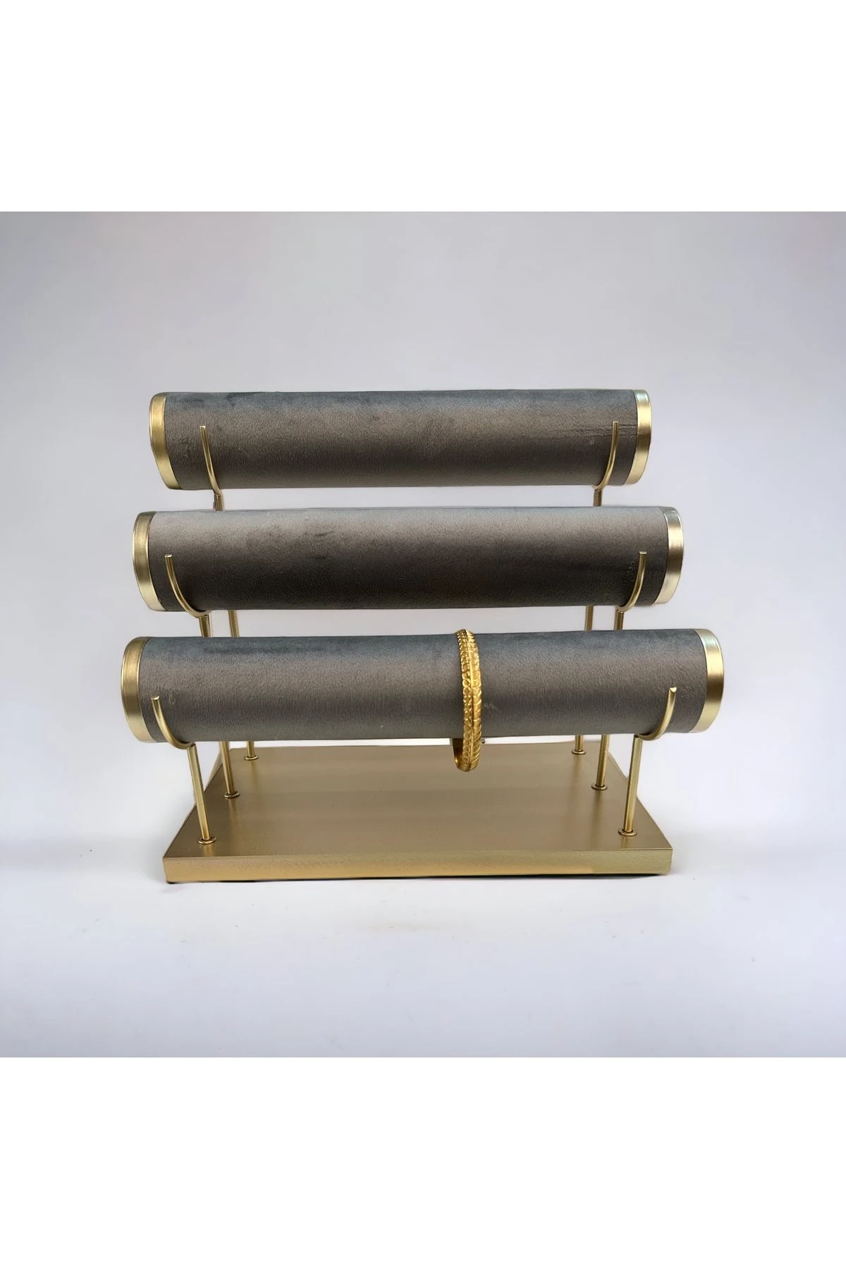 Takı Standı 3'lü Silindir Gri