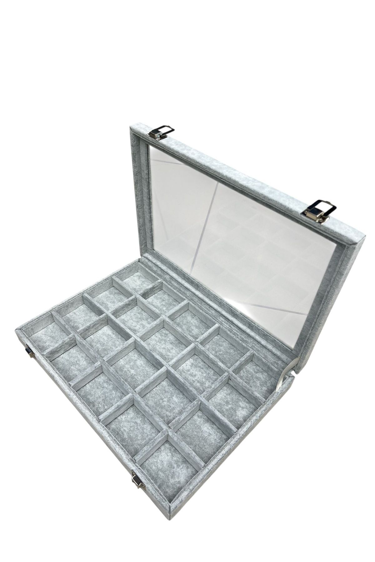 20 Bölmeli Takı Kutusu Gri