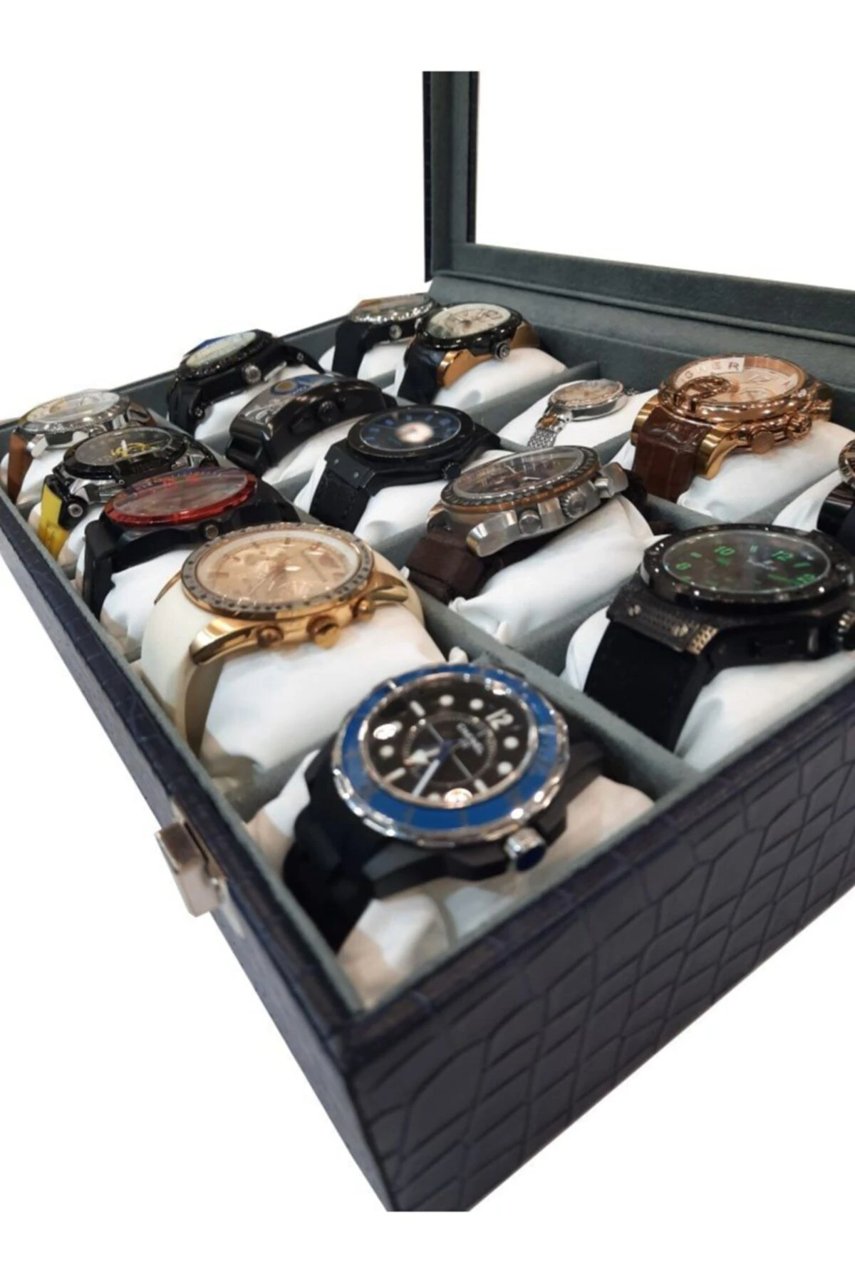 Saat Kutusu 15'li Lacivert Kroko