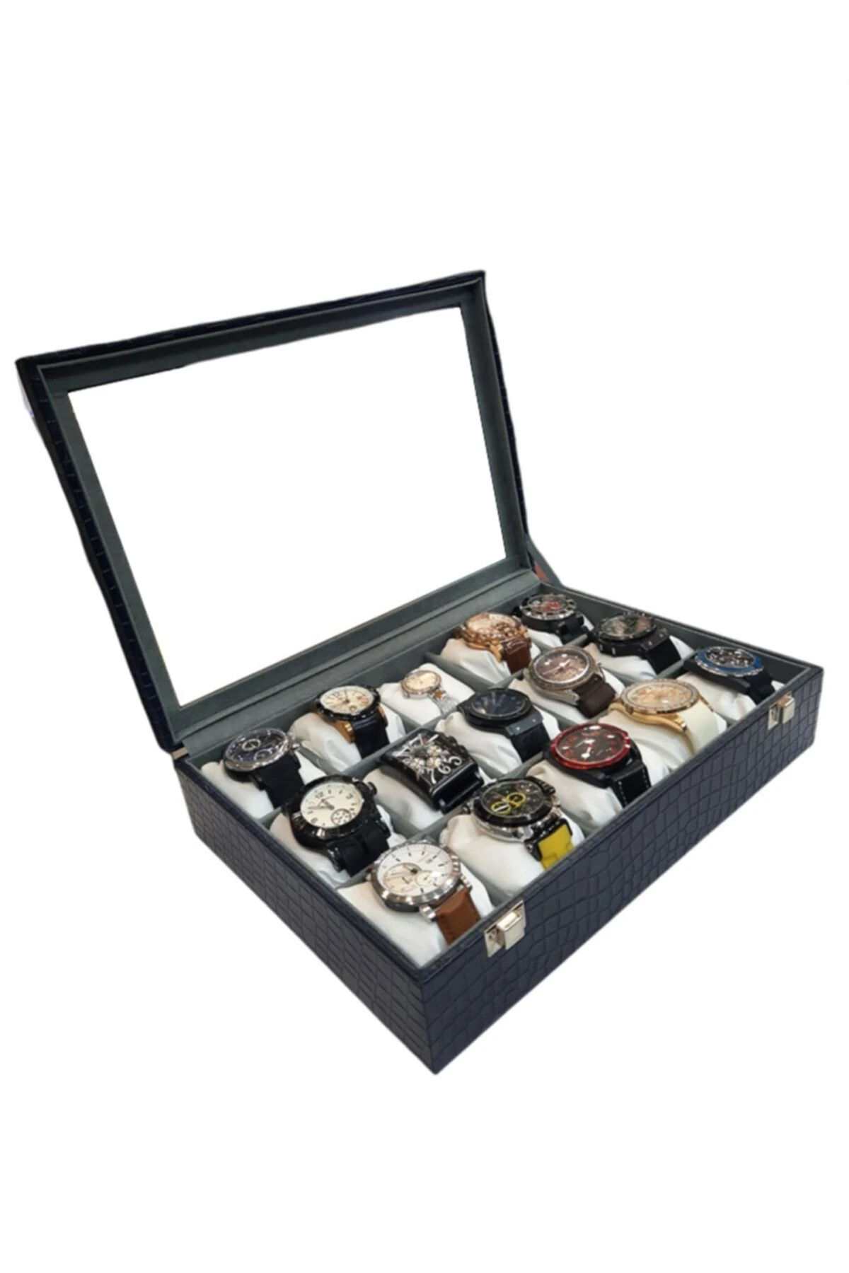 Saat Kutusu 15'li Lacivert Kroko