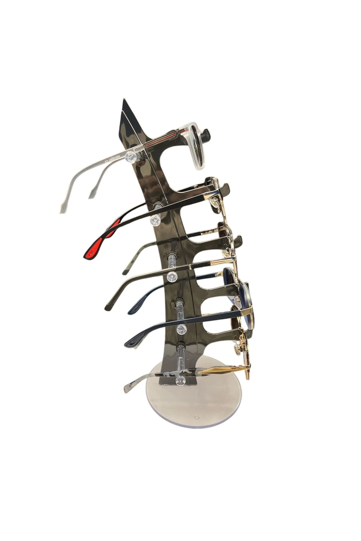 Gözlük Standı Masaüstü 5 li Gözlük Organizeri Antrasit Gri