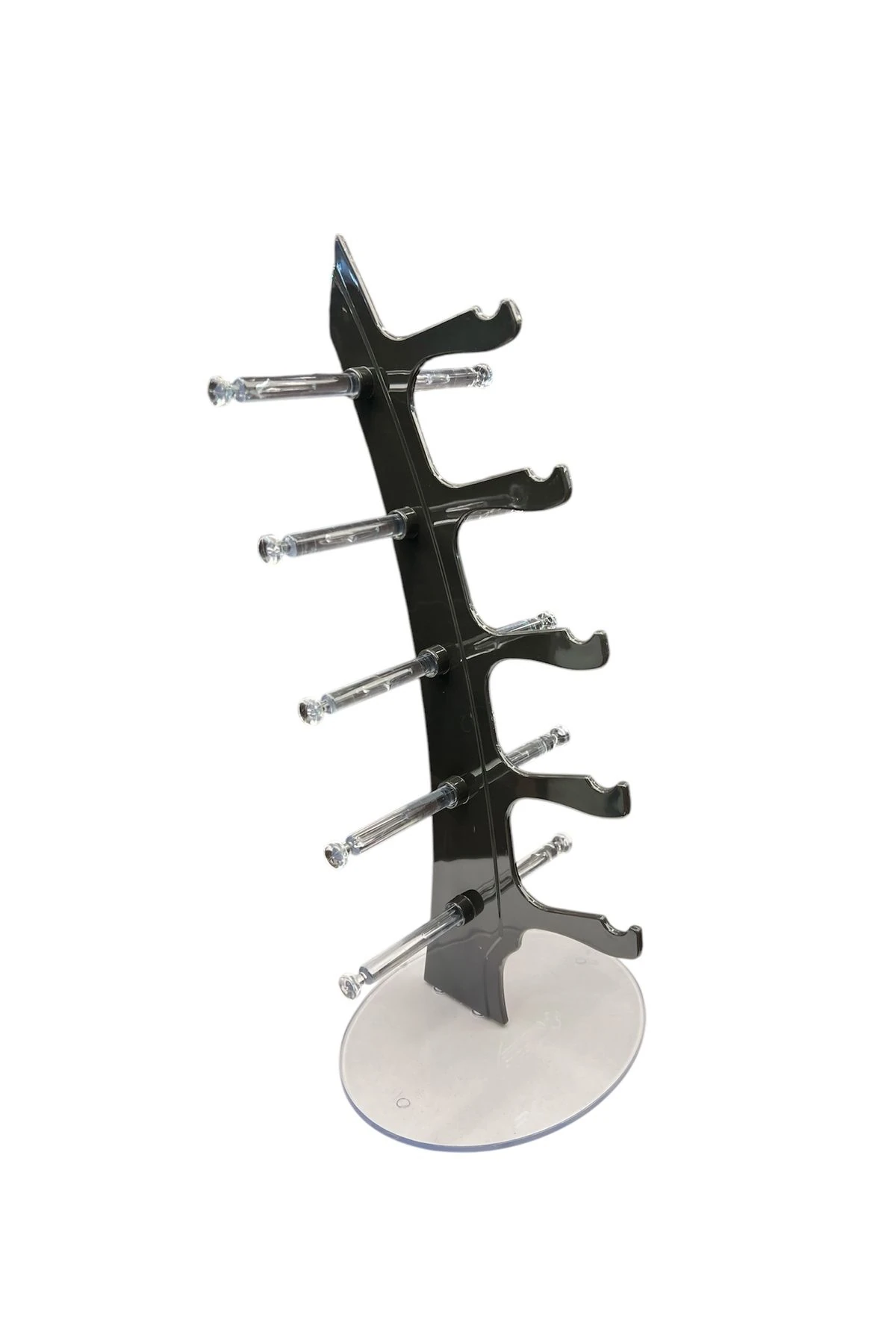 Gözlük Standı Masaüstü 5 li Gözlük Organizeri Antrasit Gri