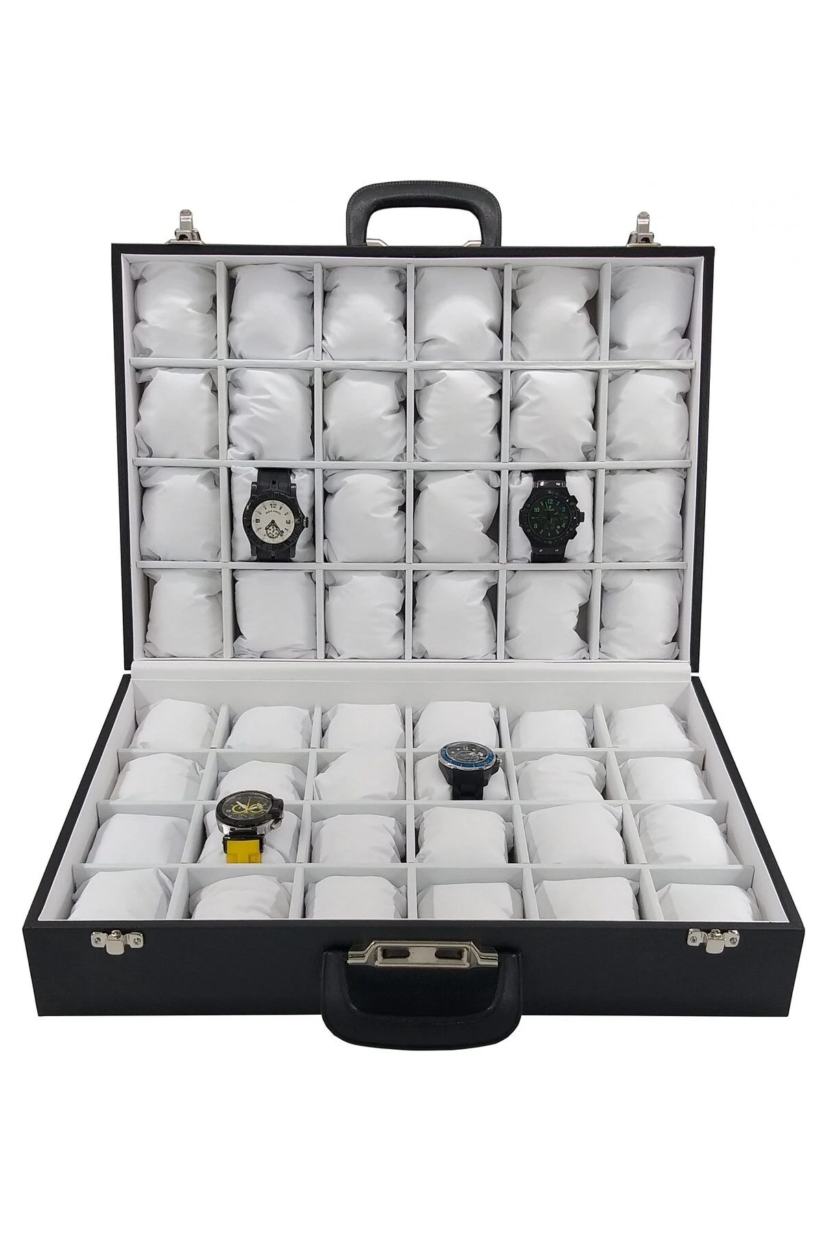 Saat Çantası 48'li Siyah içi Beyaz