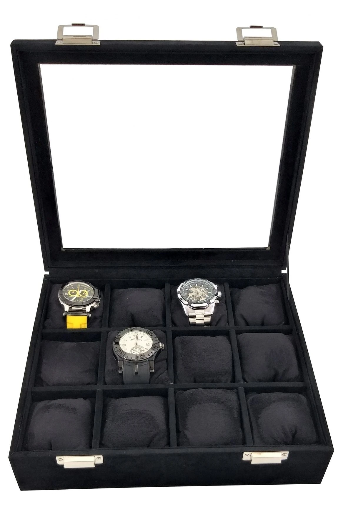 Saat Kutusu 12'li Alcantara Siyah