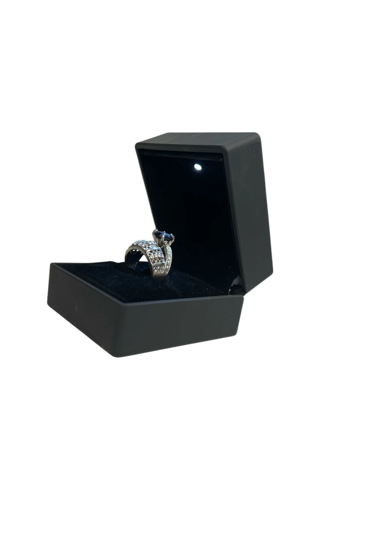 Işıklı Yüzük & Alyans Kutusu SİYAH