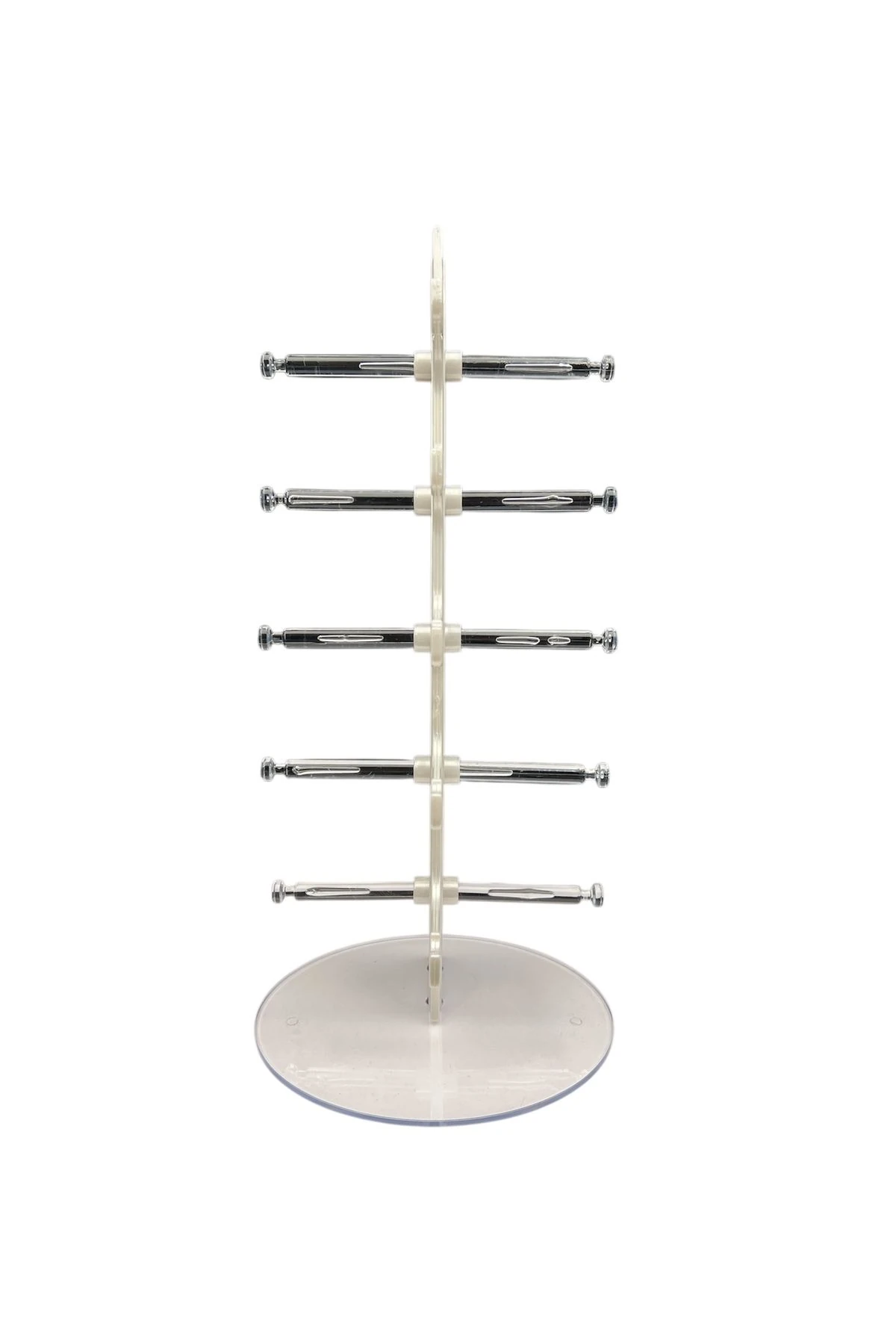 Gözlük Standı Yelken Model, 5 Gözlük Kapasiteli Teşhir Standı Sedefli Beyaz