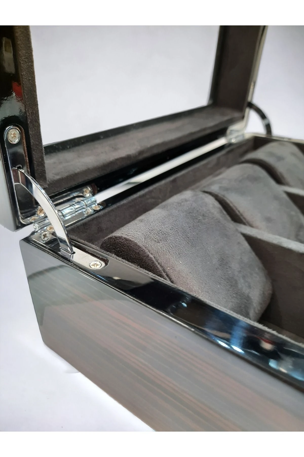 Saat Kutusu Özel Üretim Ahşap Damarlı Model 3'lü