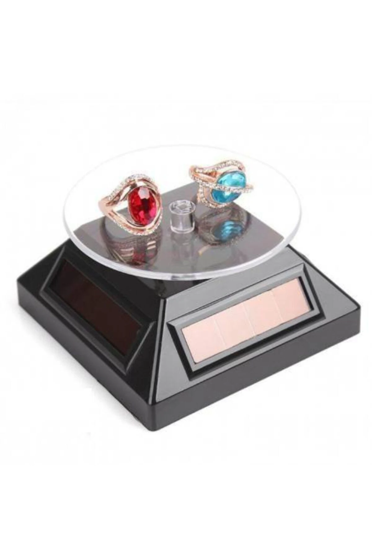 Siyah Güneş Enerjili Dönerli Stand