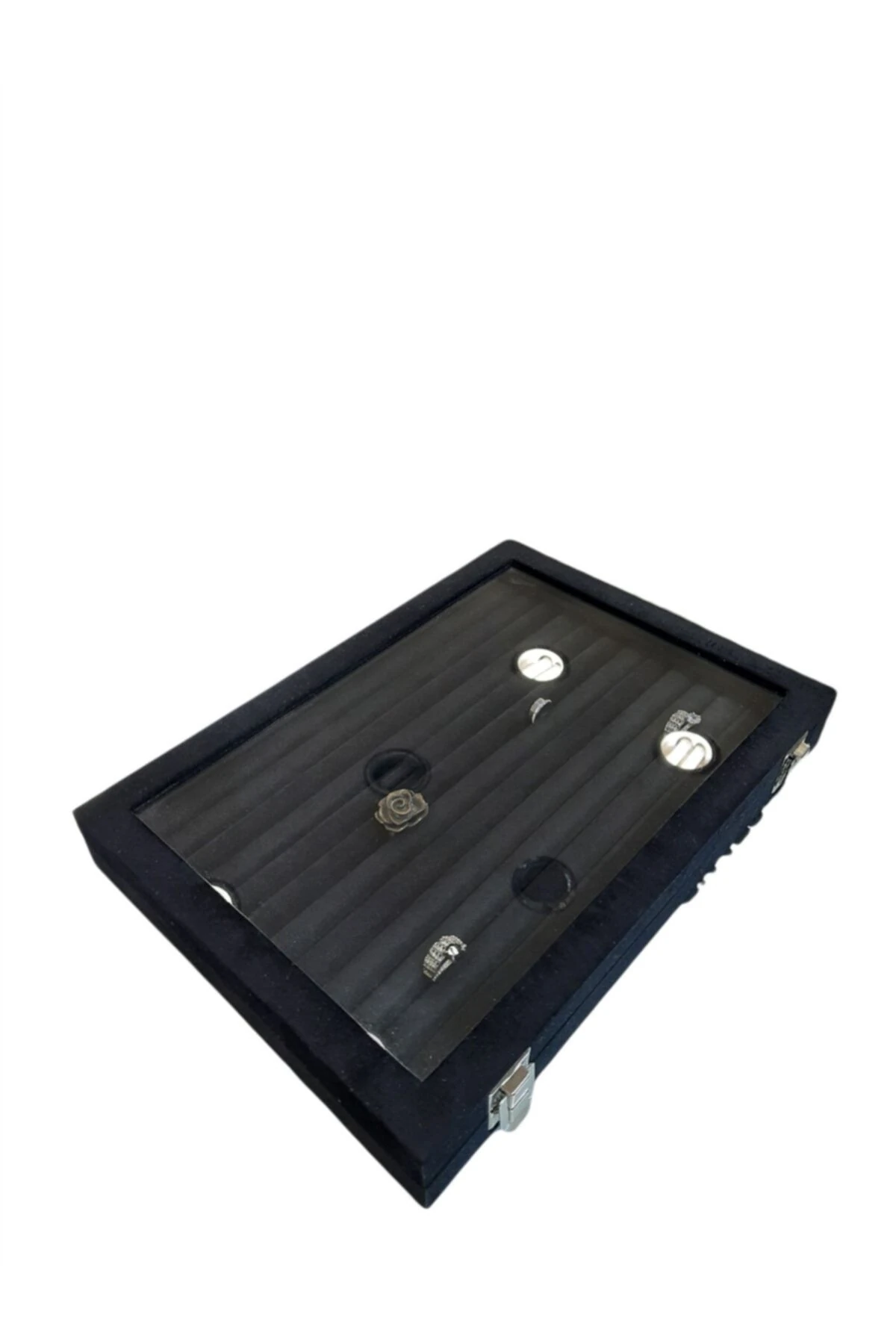 Yüzük Kutusu Sosis Model Alcantara Siyah