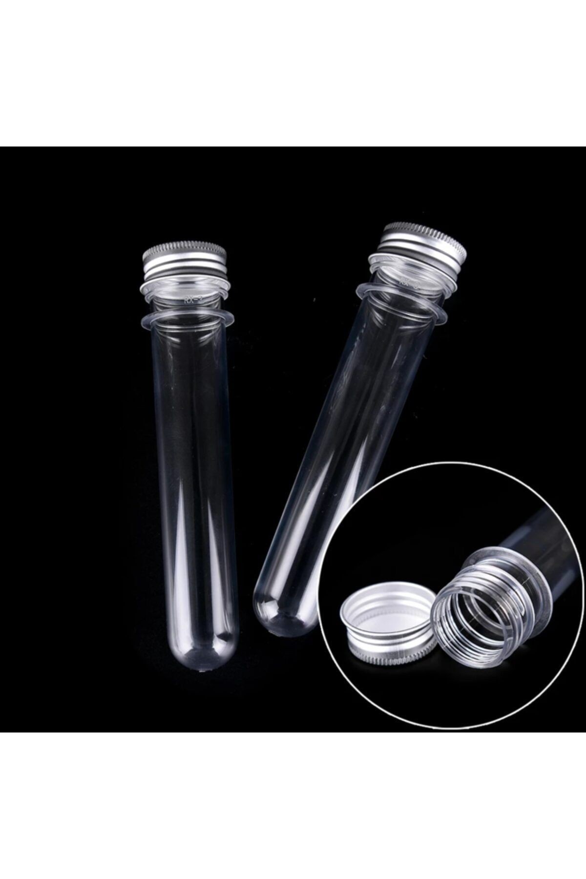 Deney Tüpü, Davetiye Şişesi, Laboratuvar Tüpü, Çok Amaçlı Kapaklı Şişe 40 ml (10 ADET)