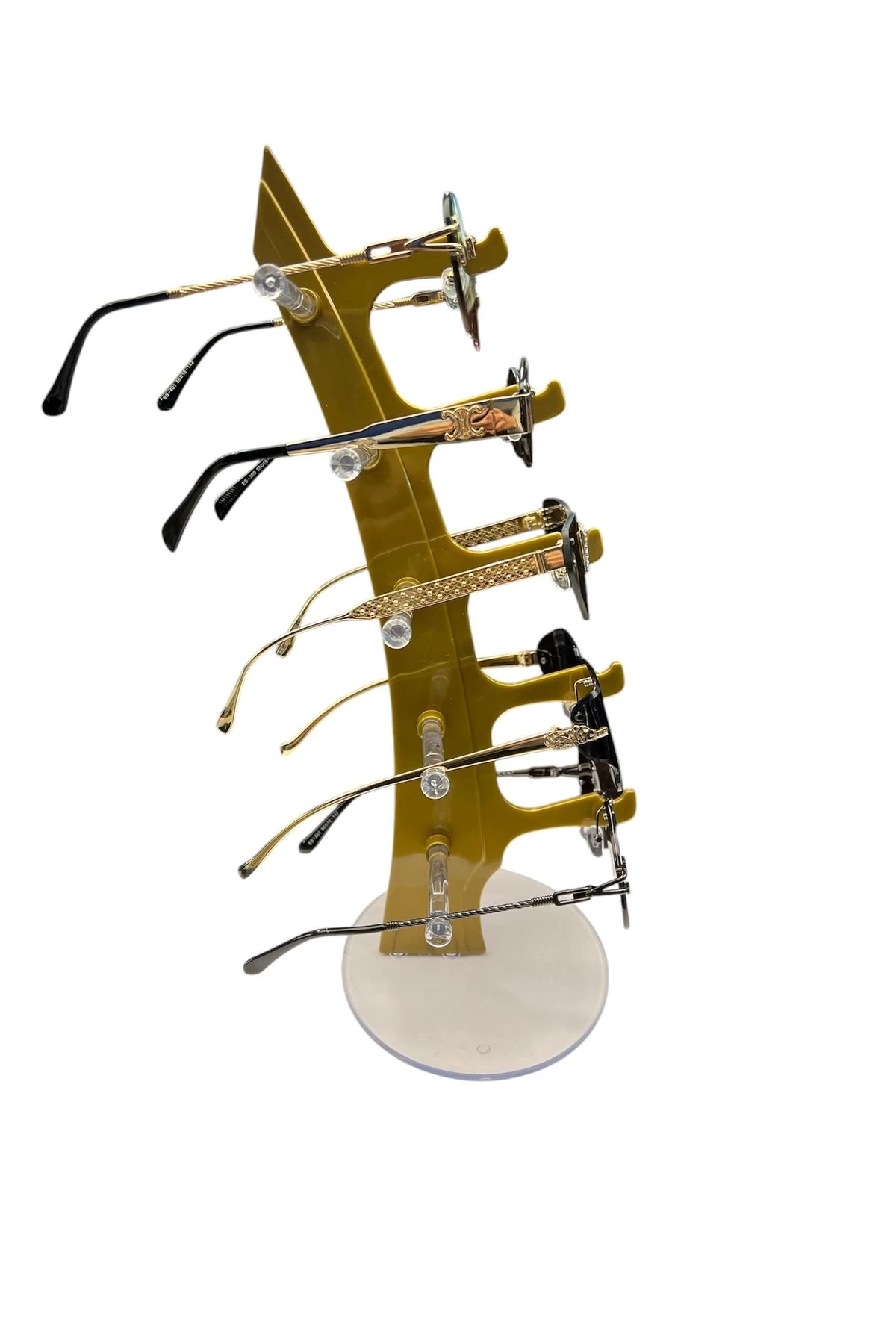 Gözlük Standı Yelken Model, 5 Gözlük Kapasiteli Standı Sedefli Gold