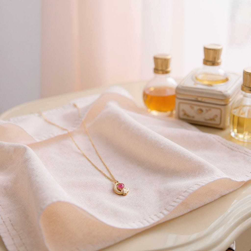 Ay ve Gezegen Figürlü Altın Renk Kolye – Pembe Taş Detaylı Uzay Temalı Tasarım