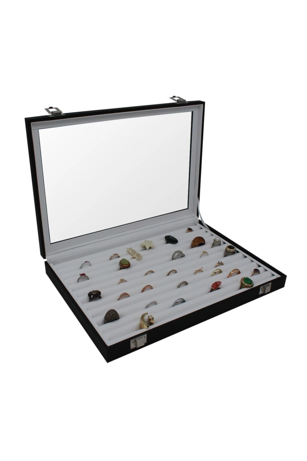 Yüzük Kutusu Sosis Model Siyah Içi Beyaz