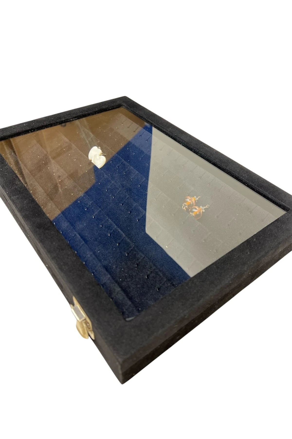 Küpe Kutusu Alcantara Siyah