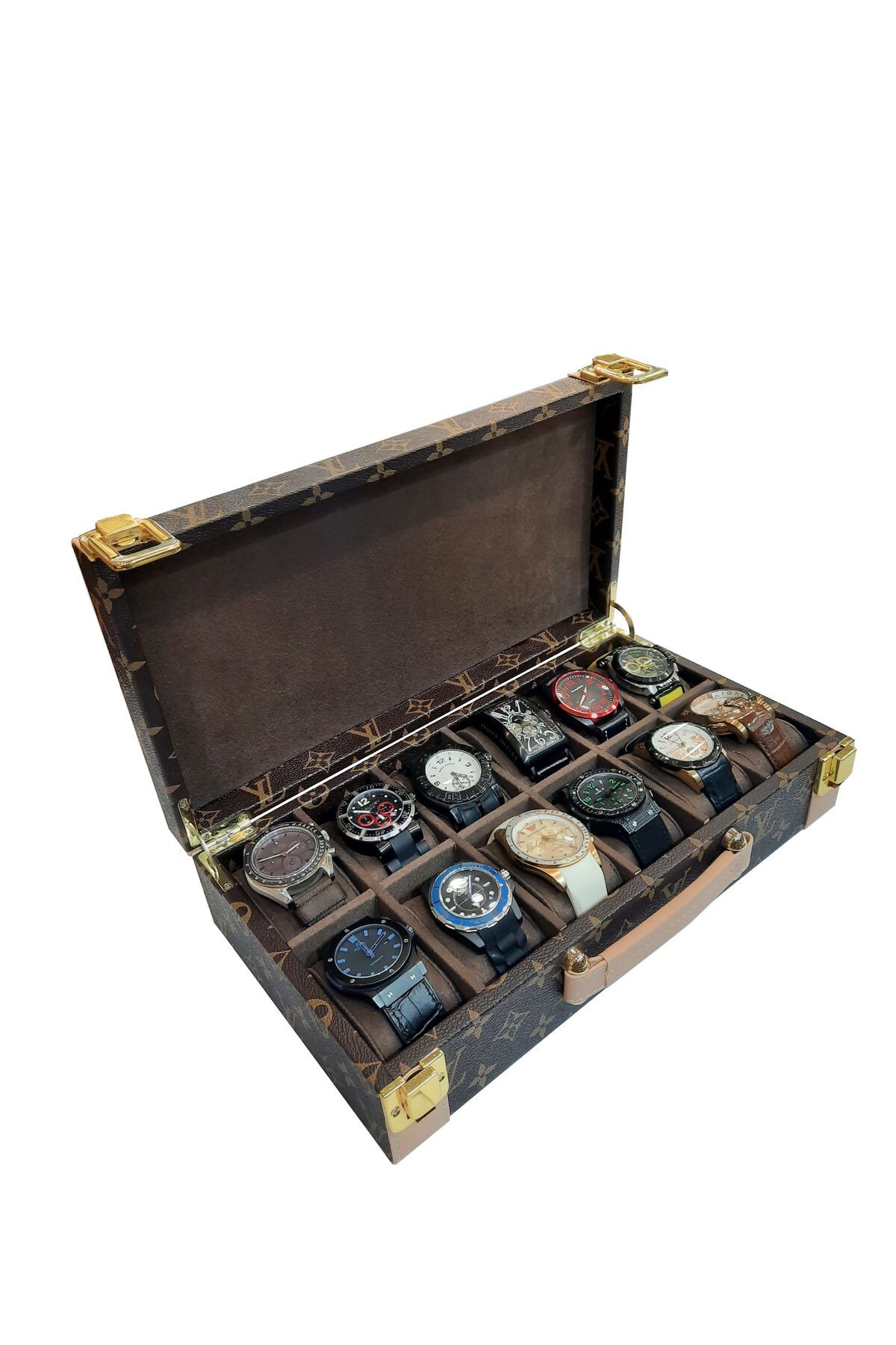 Saat Çantası Ithal 12'li Spesiyal Model Özel Tasarım Pudra Kuşaklı