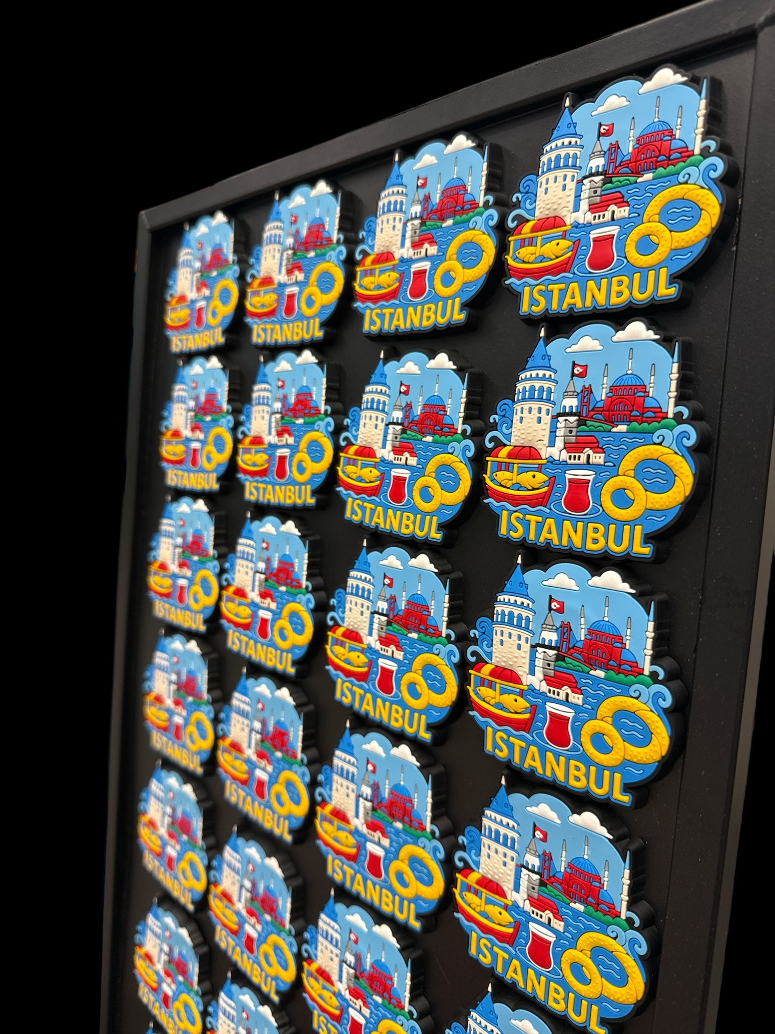 İstanbul Temalı Silikon Magnet – Galata, Kız Kulesi, Balık Ekmek, Simit ...