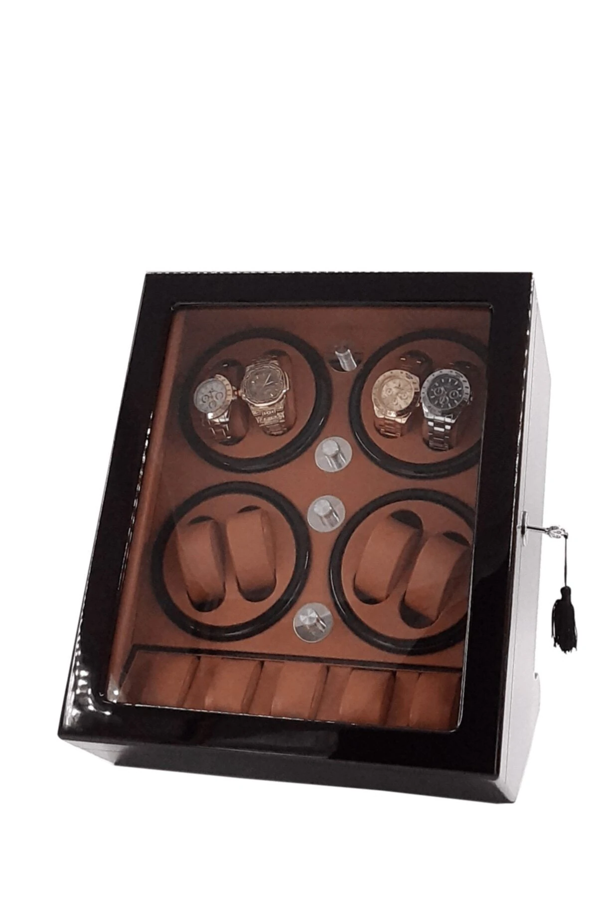 Otomatik Saat Kurma Kutusu, piano brown